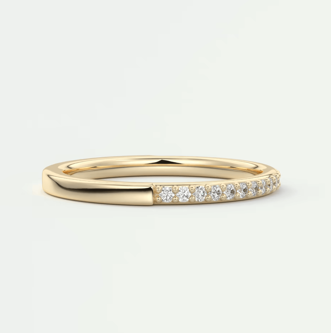 Lunara 1.6mm Half Eternity Band – Lab-Grown or Natural Diamonds