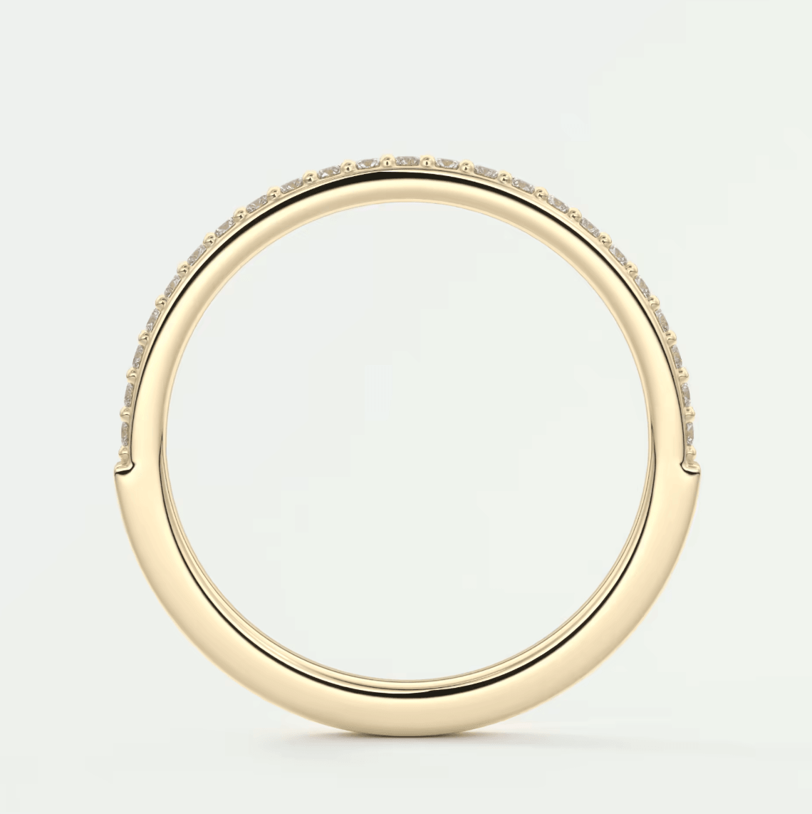 Lunara 1.6mm Half Eternity Band – Lab-Grown or Natural Diamonds