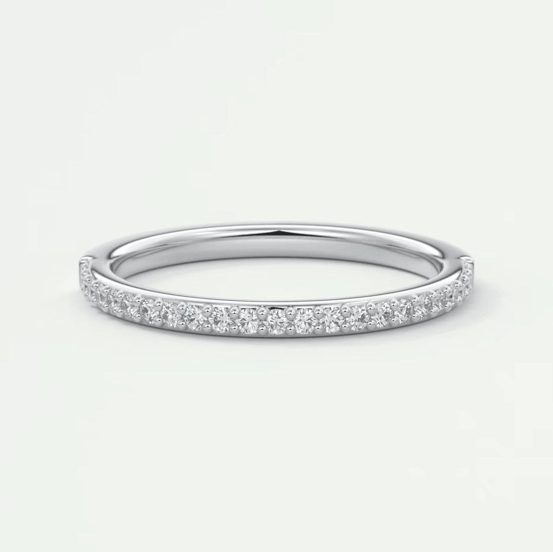 Lunara 1.6mm Half Eternity Band – Lab-Grown or Natural Diamonds