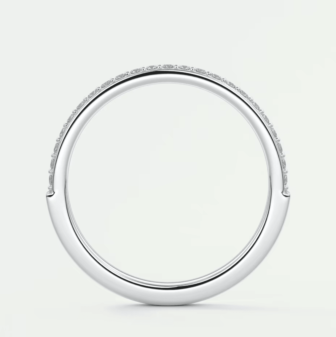 Lunara 1.6mm Half Eternity Band – Lab-Grown or Natural Diamonds