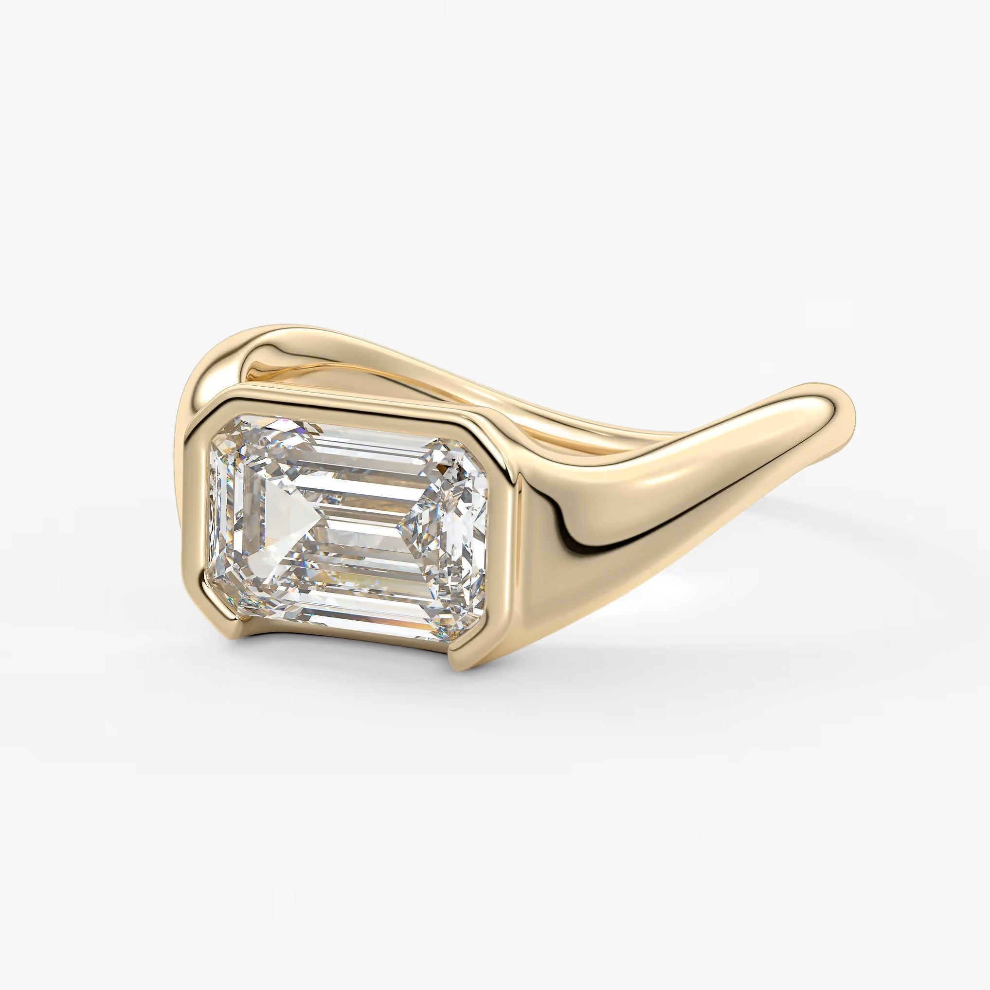 Lyra – east-west half bezel marquise engagement ring