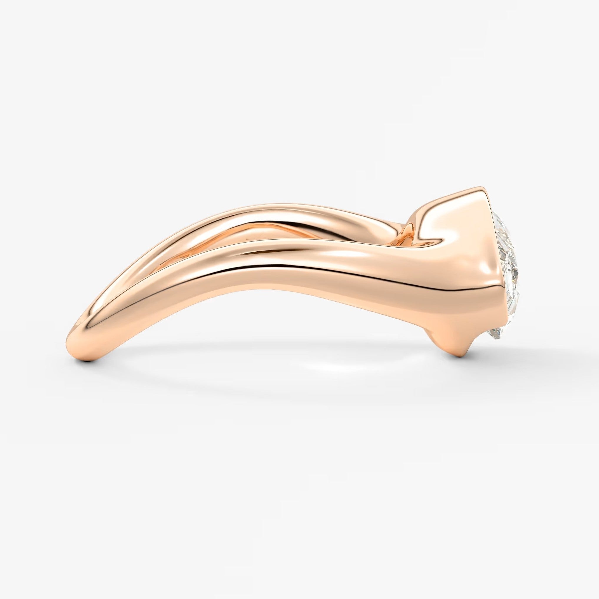 Lyra – east-west half bezel pear engagement ring