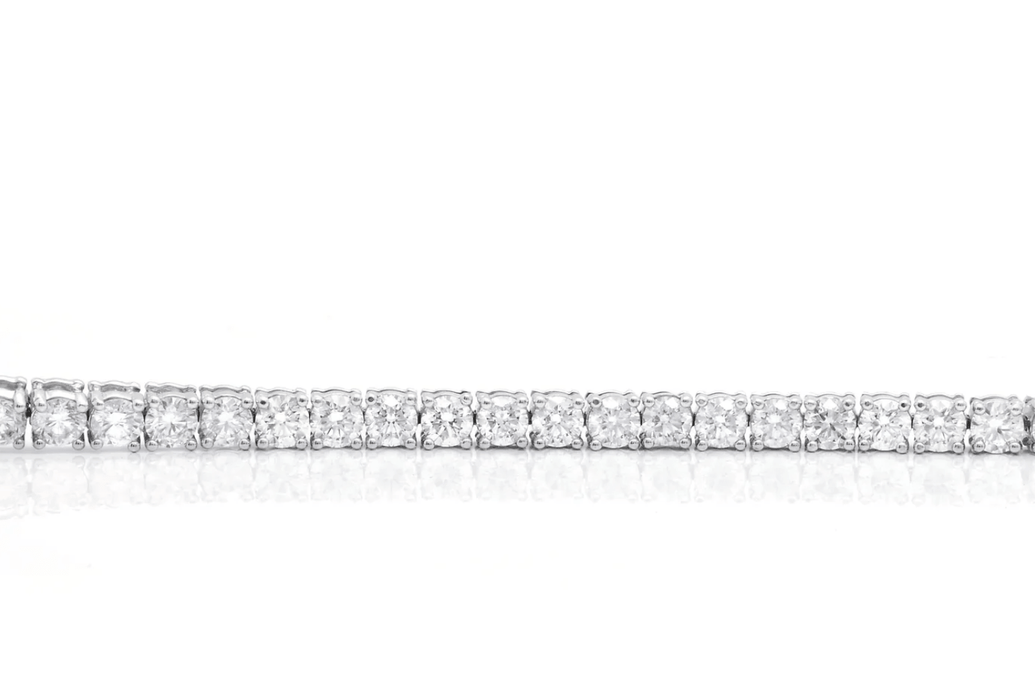 Moissanite Tennis Bracelet – 18K White Gold Plated Silver