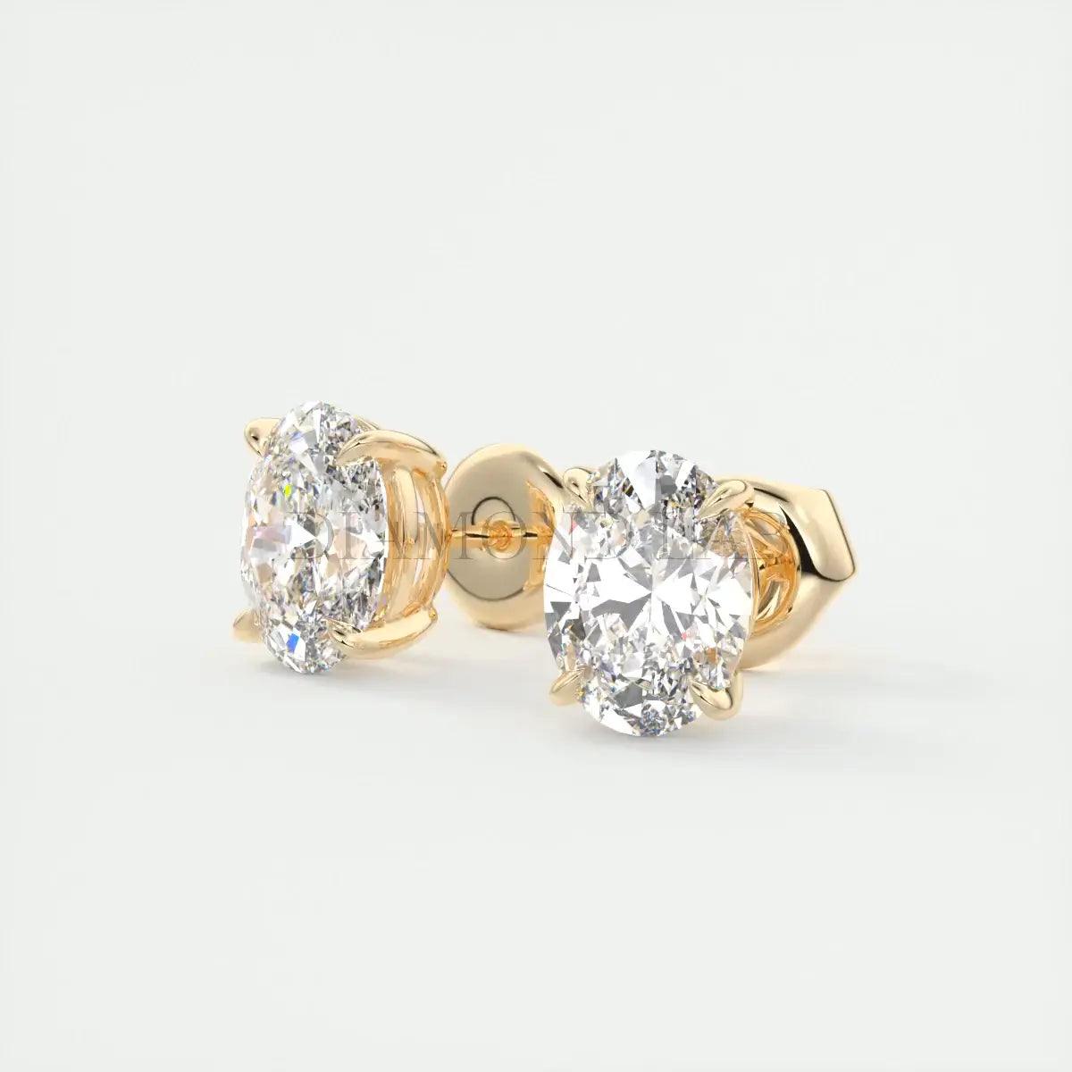 Radiant Oval Elegance Cathedral Stud Earrings My Store