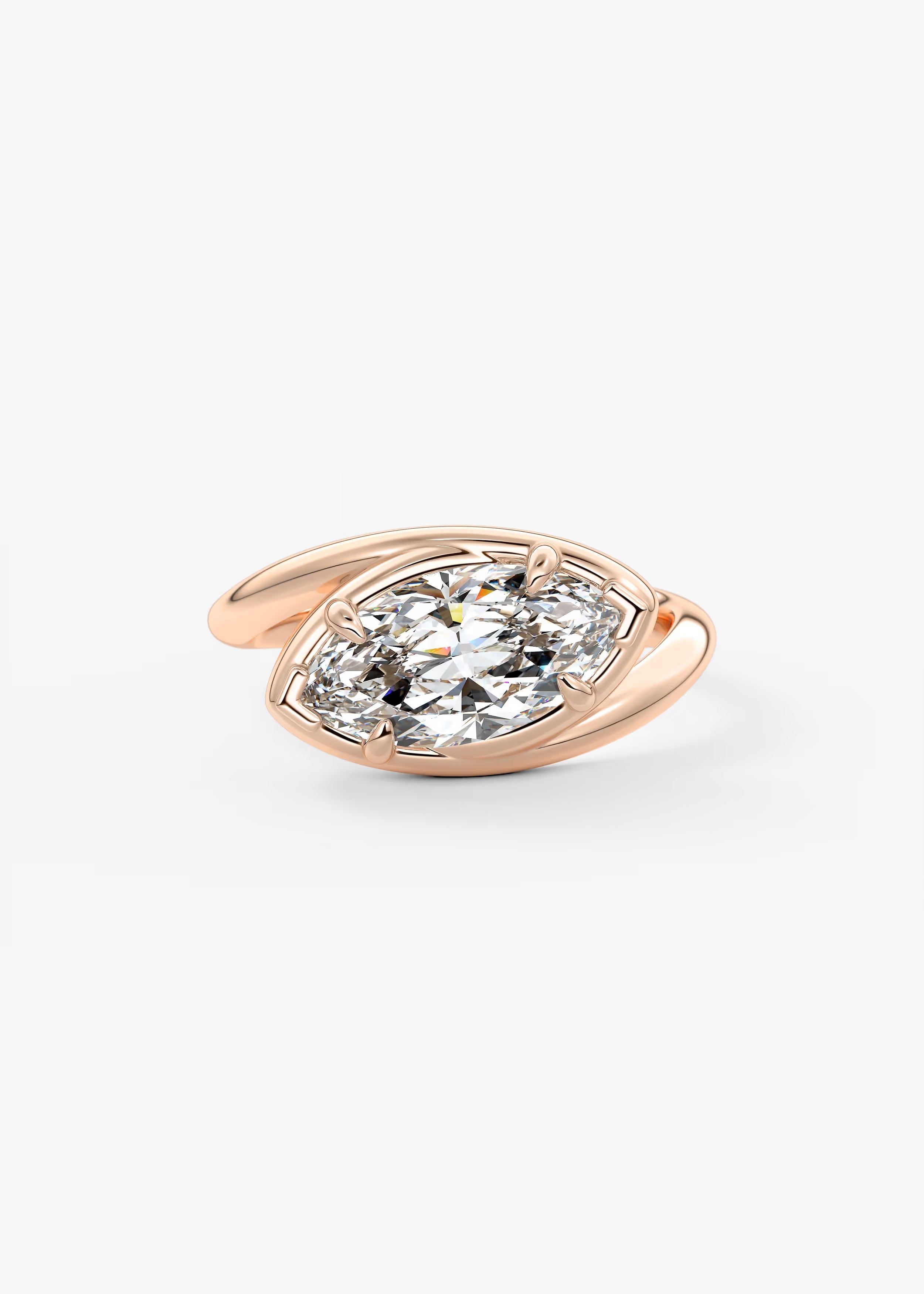 The Flow – East-West Marquise Engagement Ring