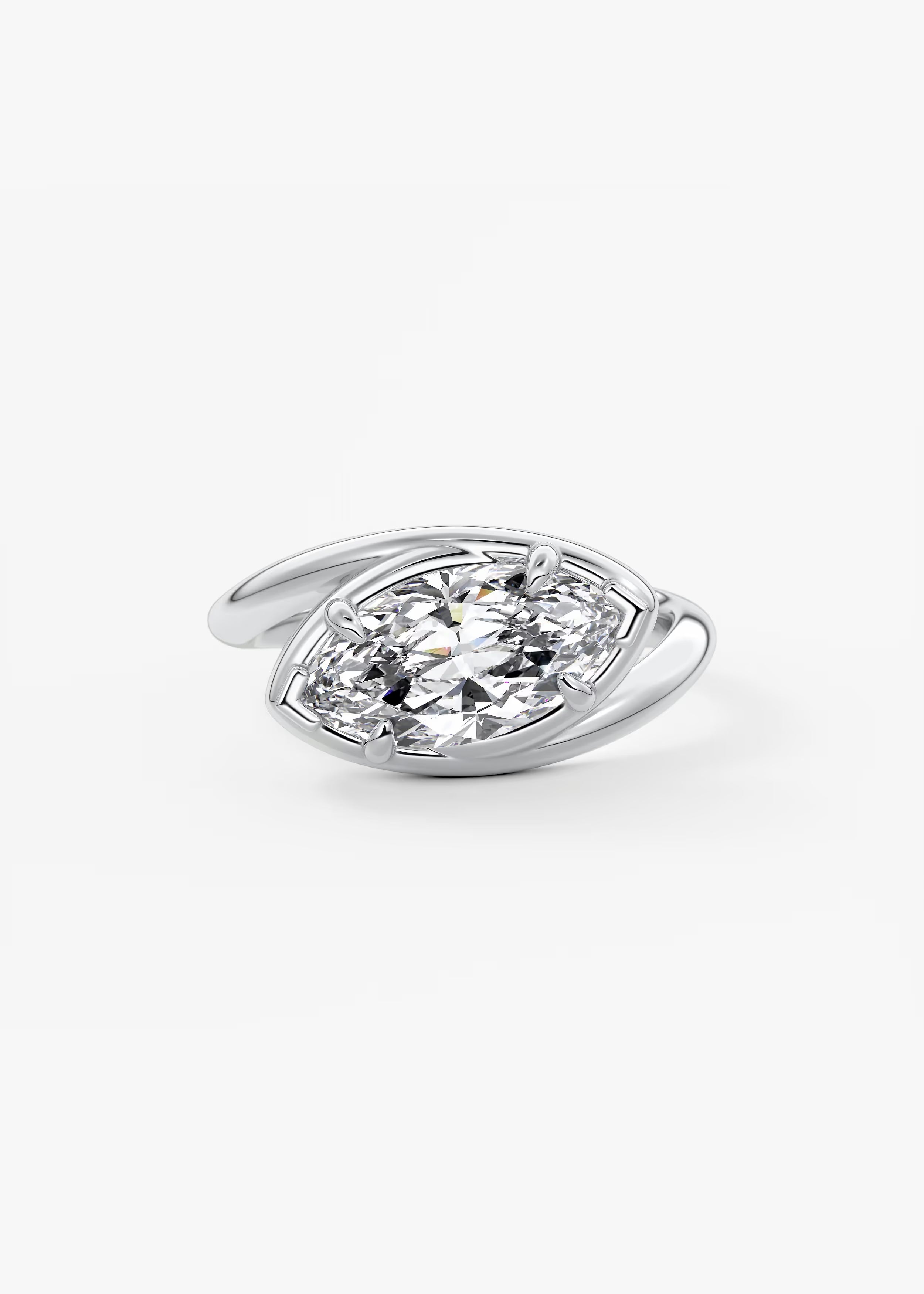 The Flow – East-West Marquise Engagement Ring