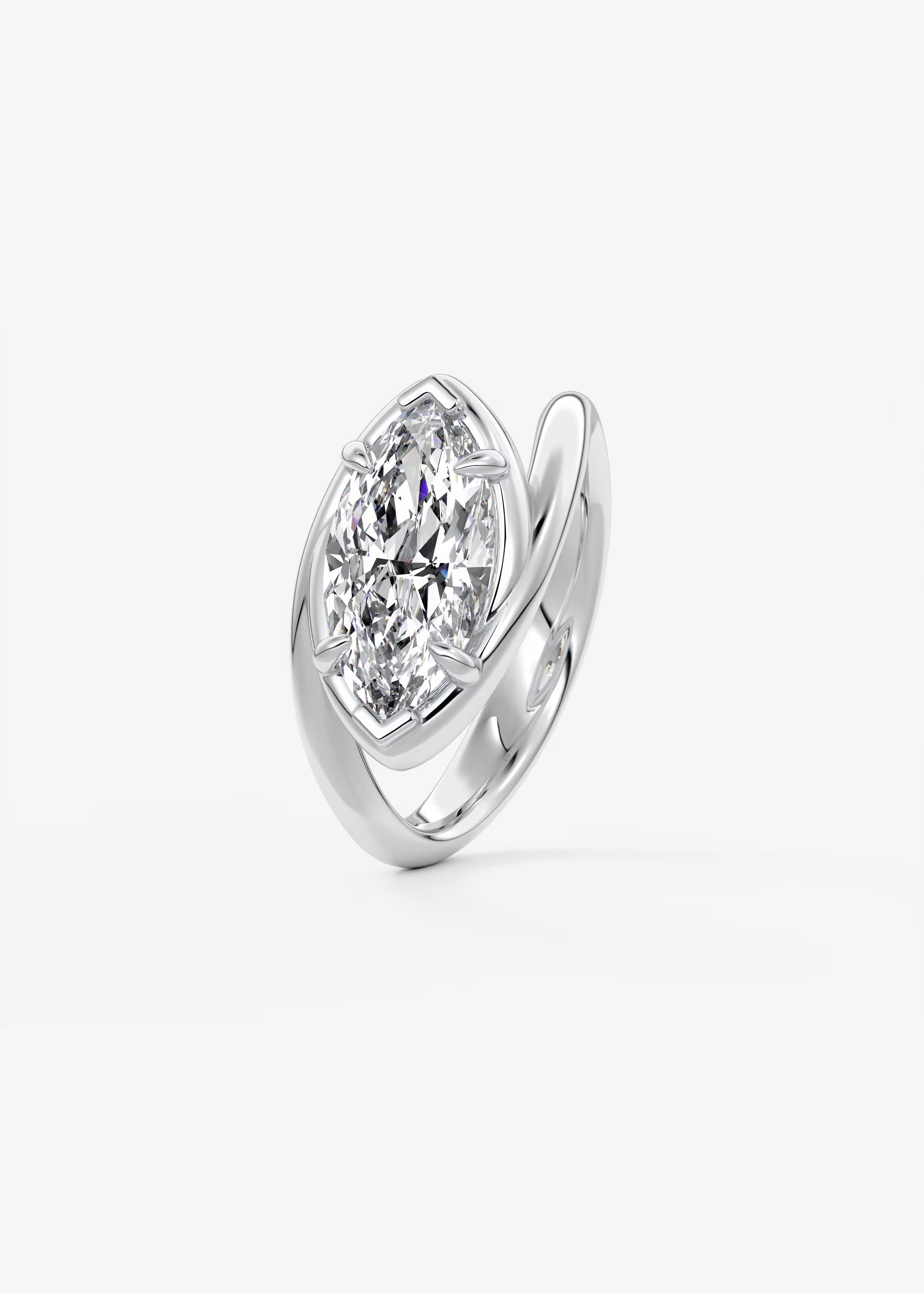 The Flow – East-West Marquise Engagement Ring