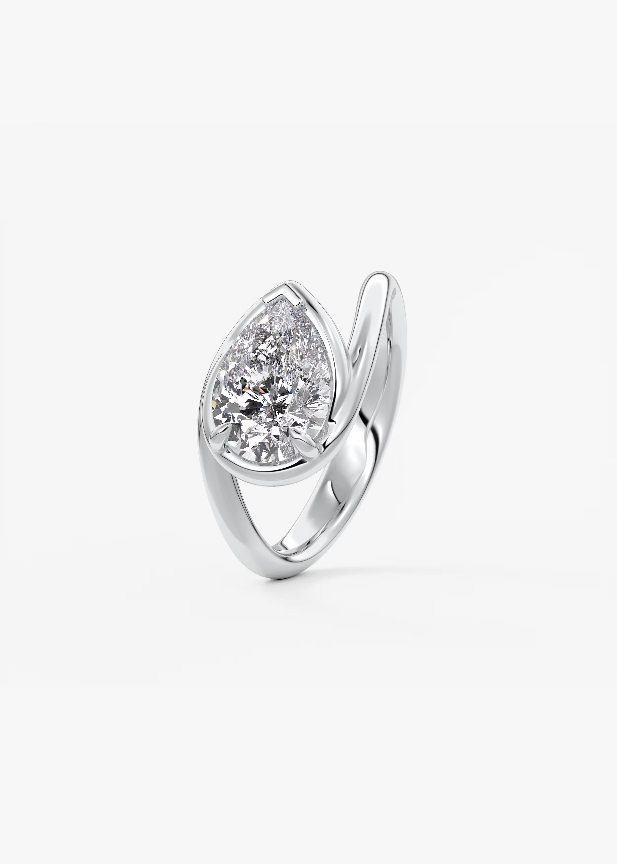 The Flow – Pear Engagement Ring