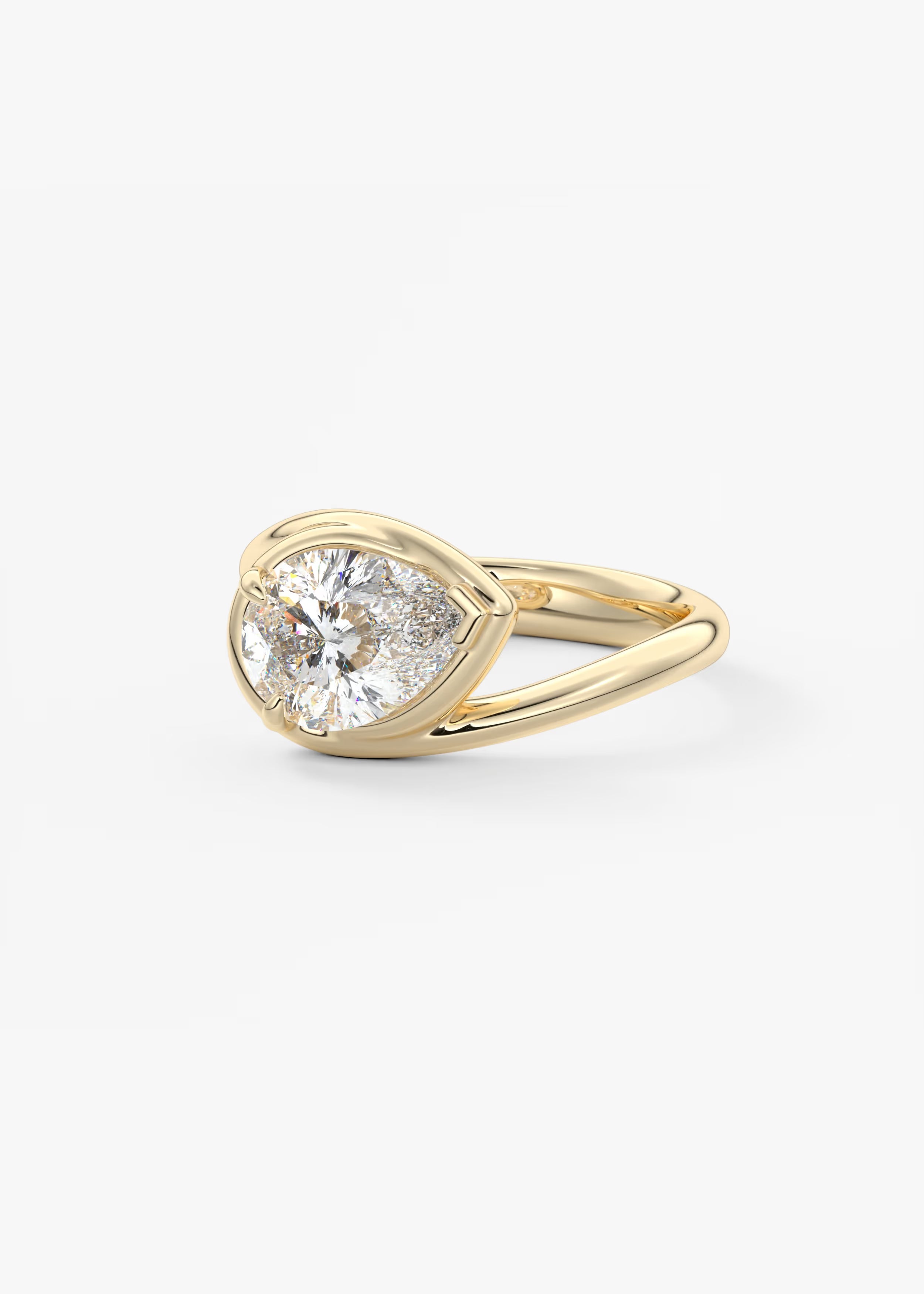 The Flow – Pear Engagement Ring