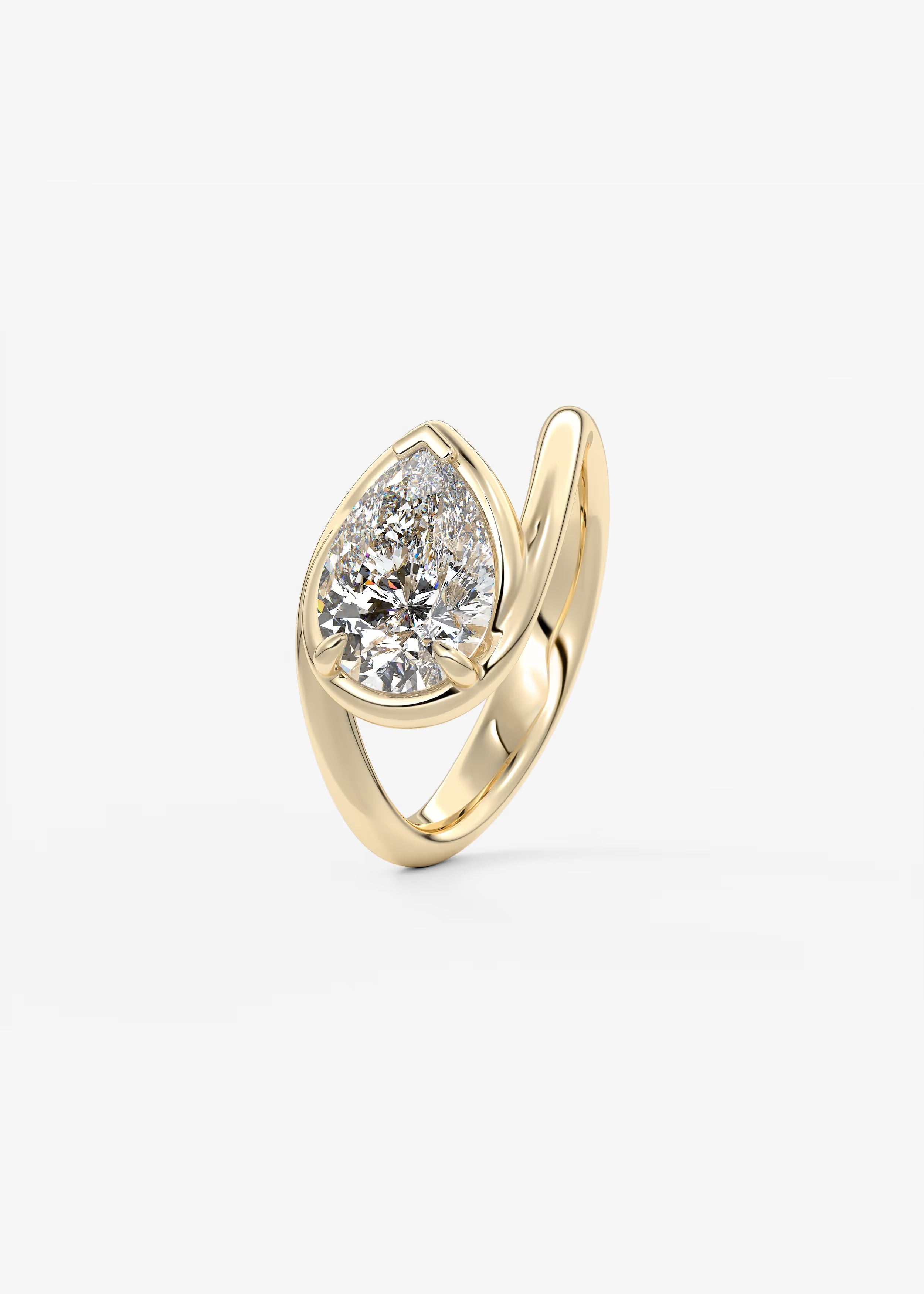 The Flow – Pear Engagement Ring