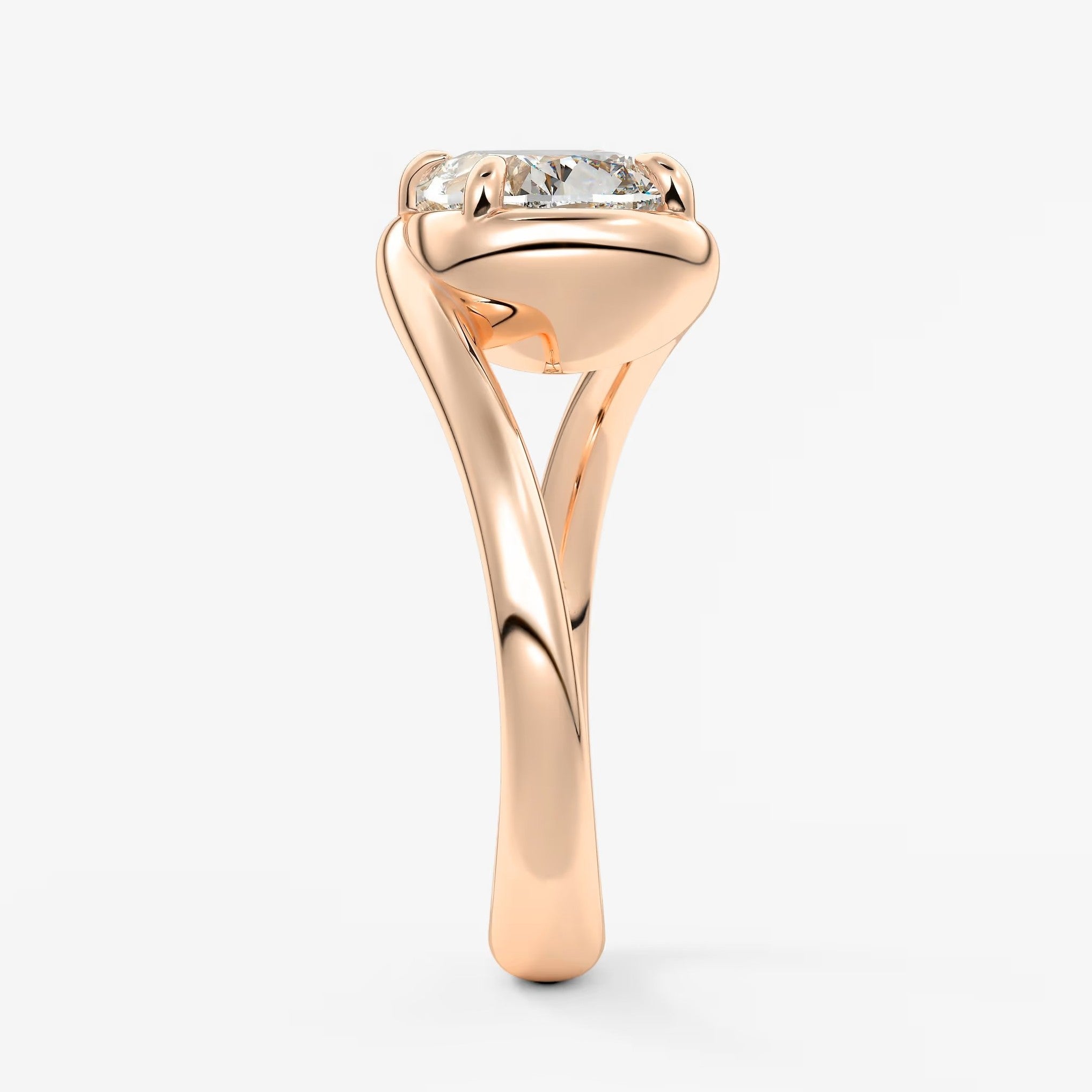 The flow – elongated cushion engagement ring