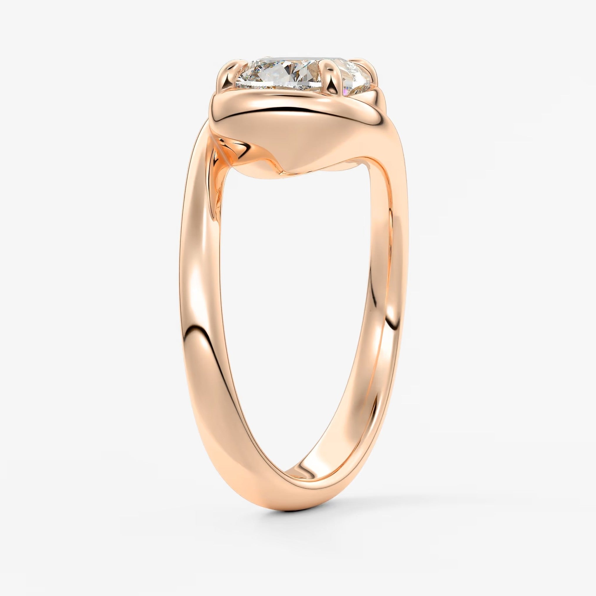 The flow – elongated cushion engagement ring