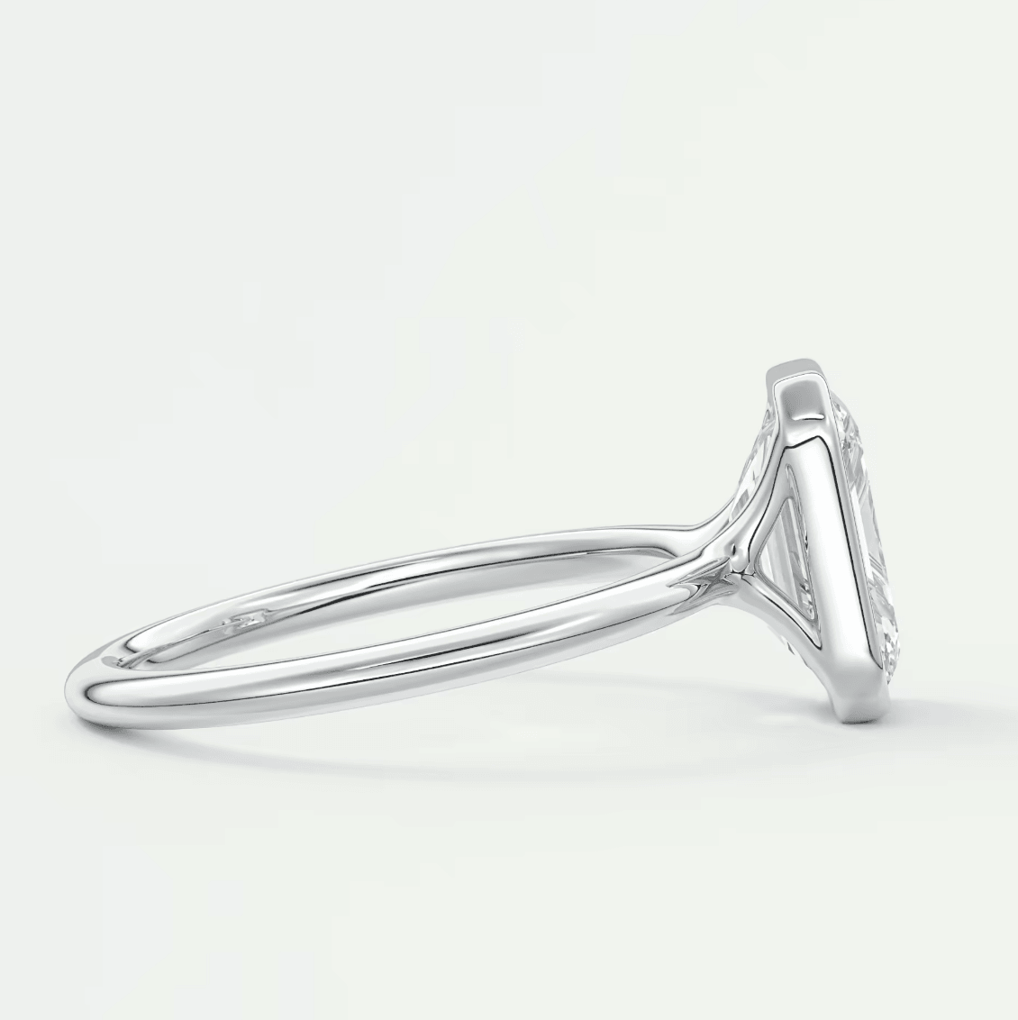 White diamond engagement ring with a classic solitaire design and prong setting.