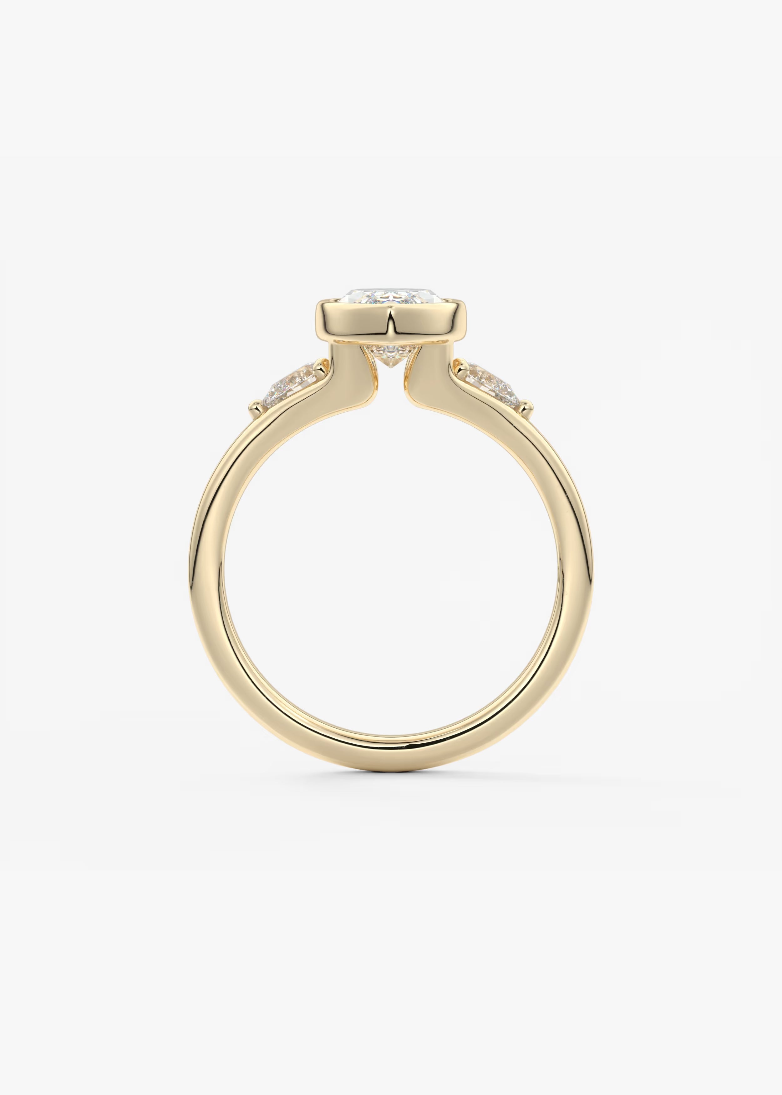 Véda Trilogy – Marquise with Pear Side Stones