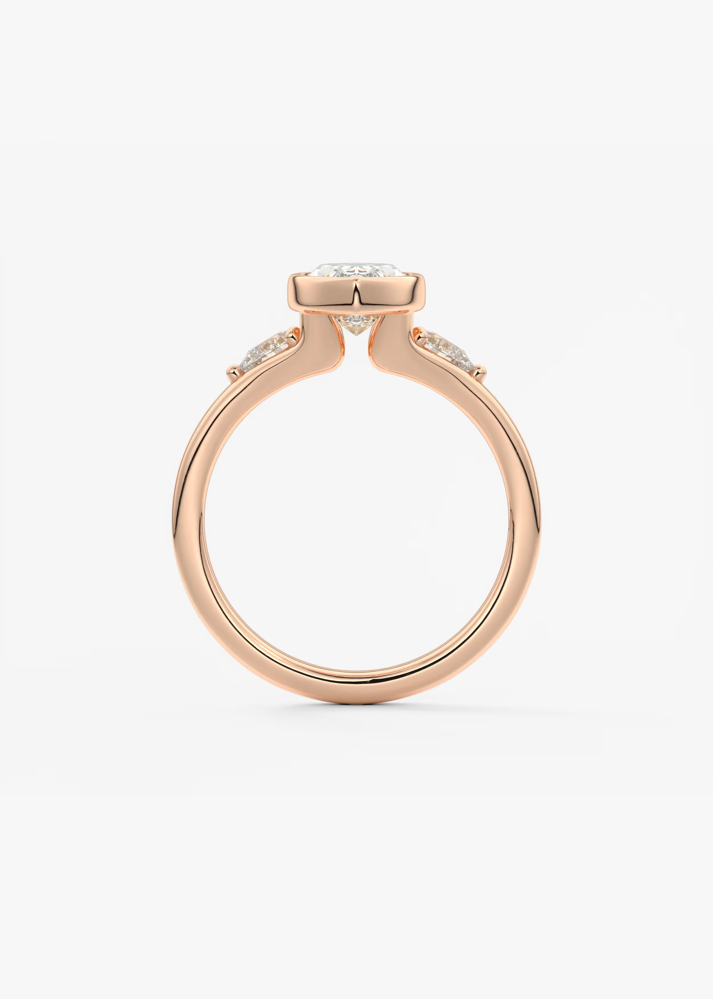 Véda Trilogy – Marquise with Pear Side Stones