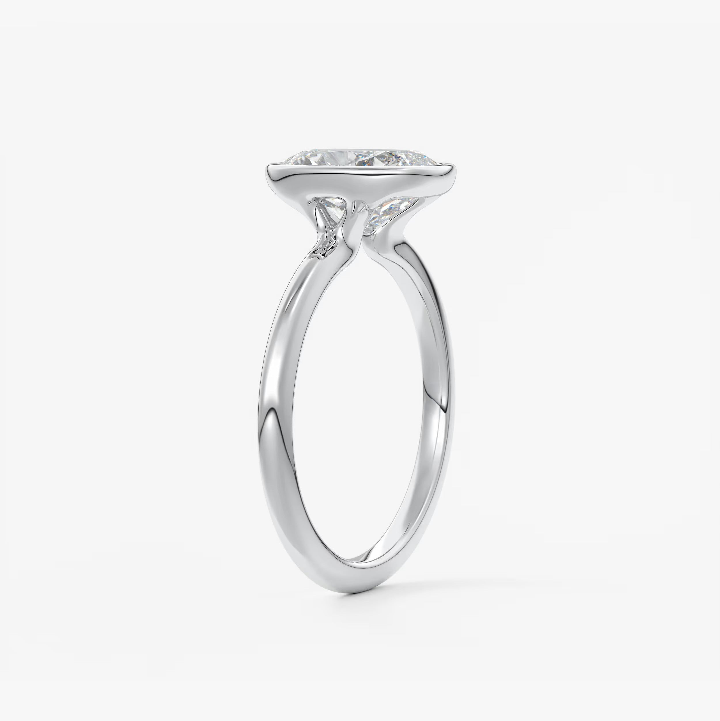 Veda Elongated Cushion Engagement Ring - Lab Diamond or Moissanite
