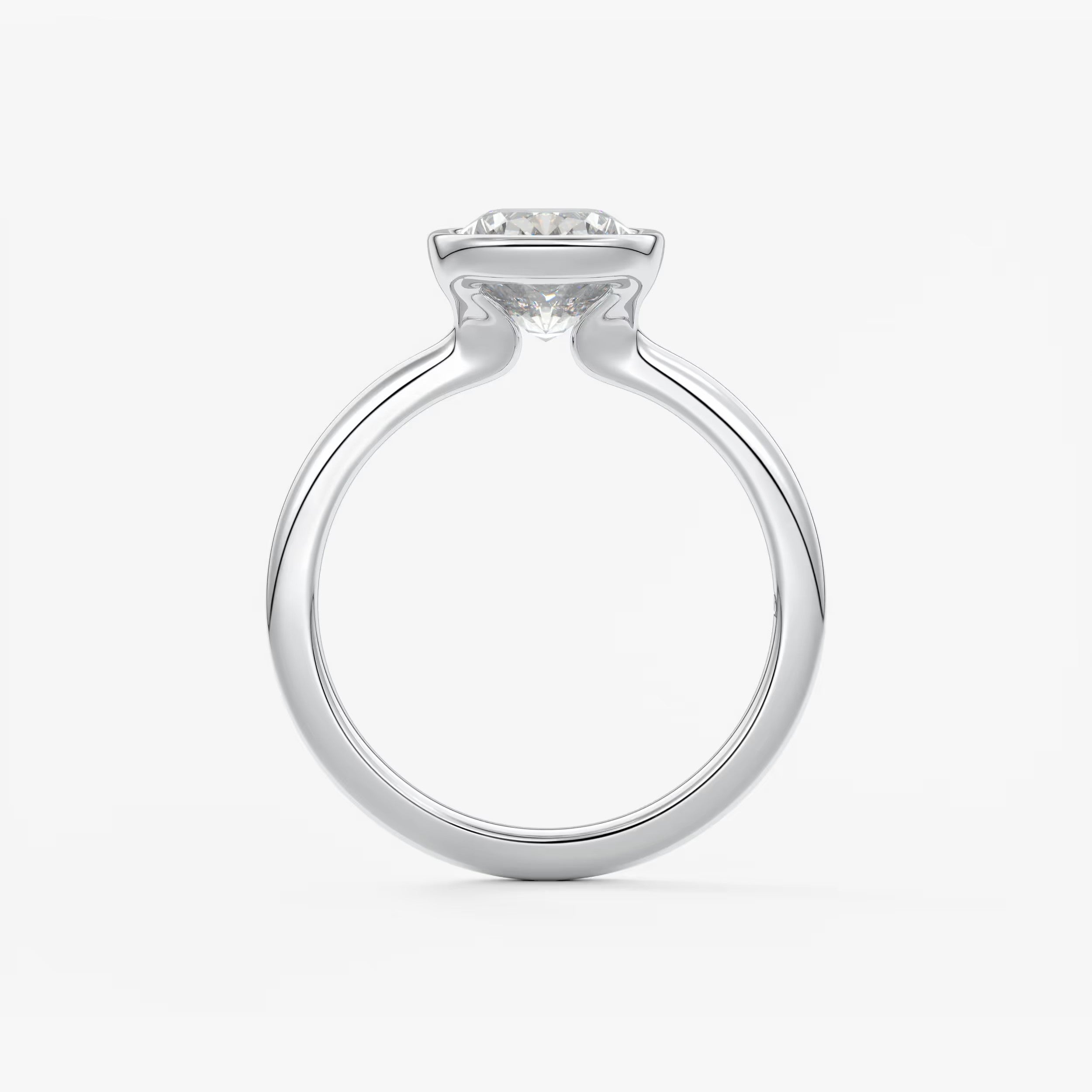 Veda Elongated Cushion Engagement Ring - Lab Diamond or Moissanite