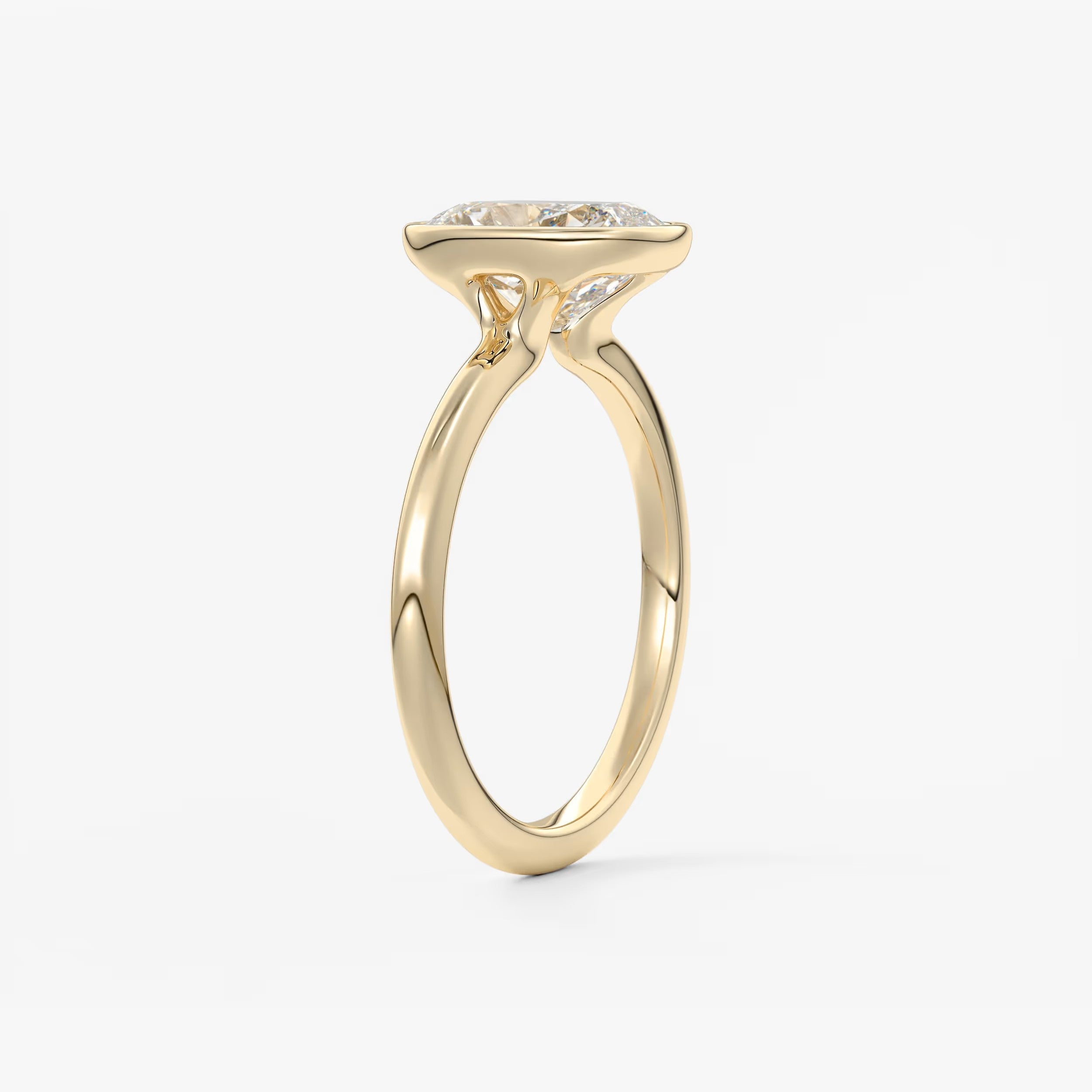 Veda Elongated Cushion Engagement Ring - Lab Diamond or Moissanite