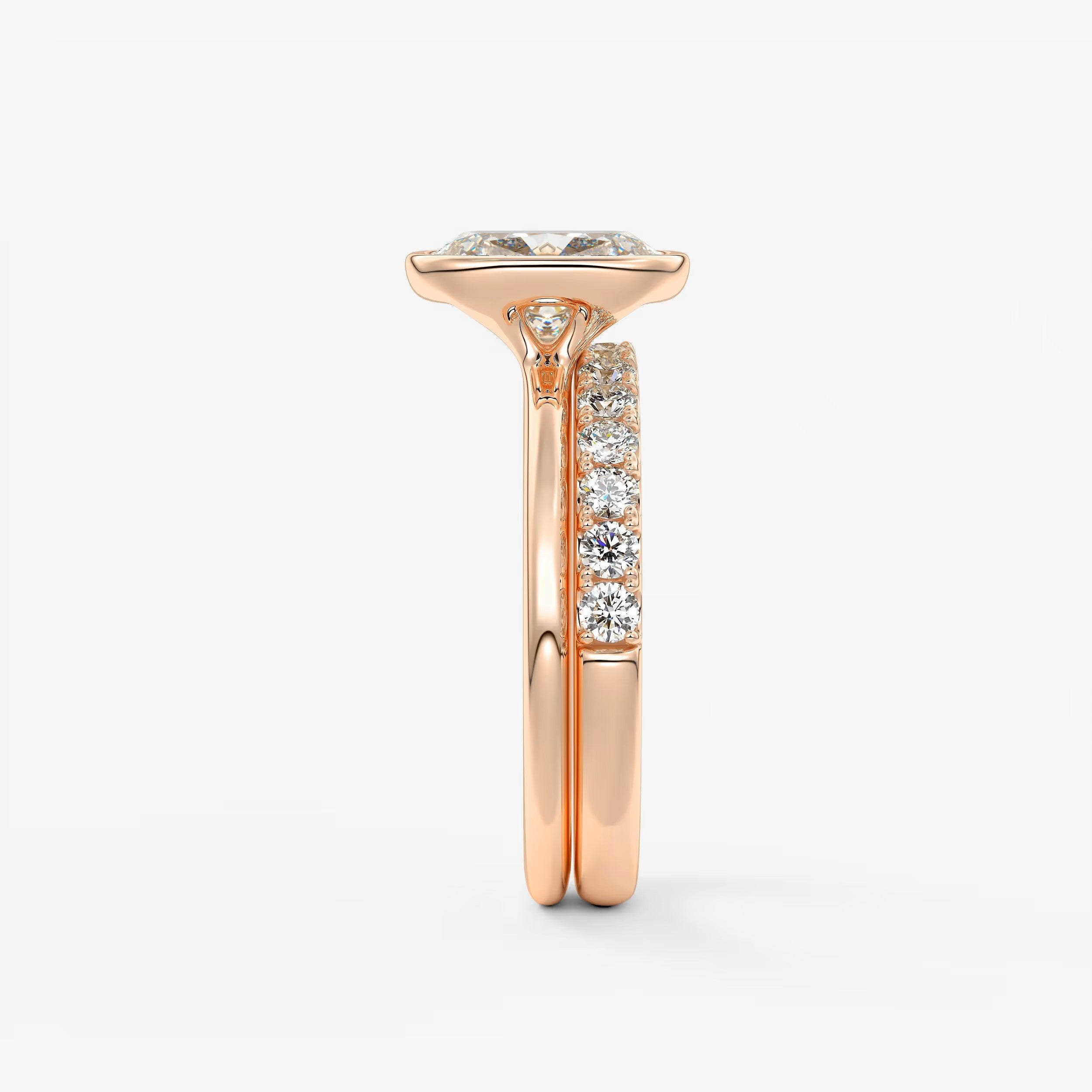 Veda Elongated Cushion Engagement Ring - Lab Diamond or Moissanite