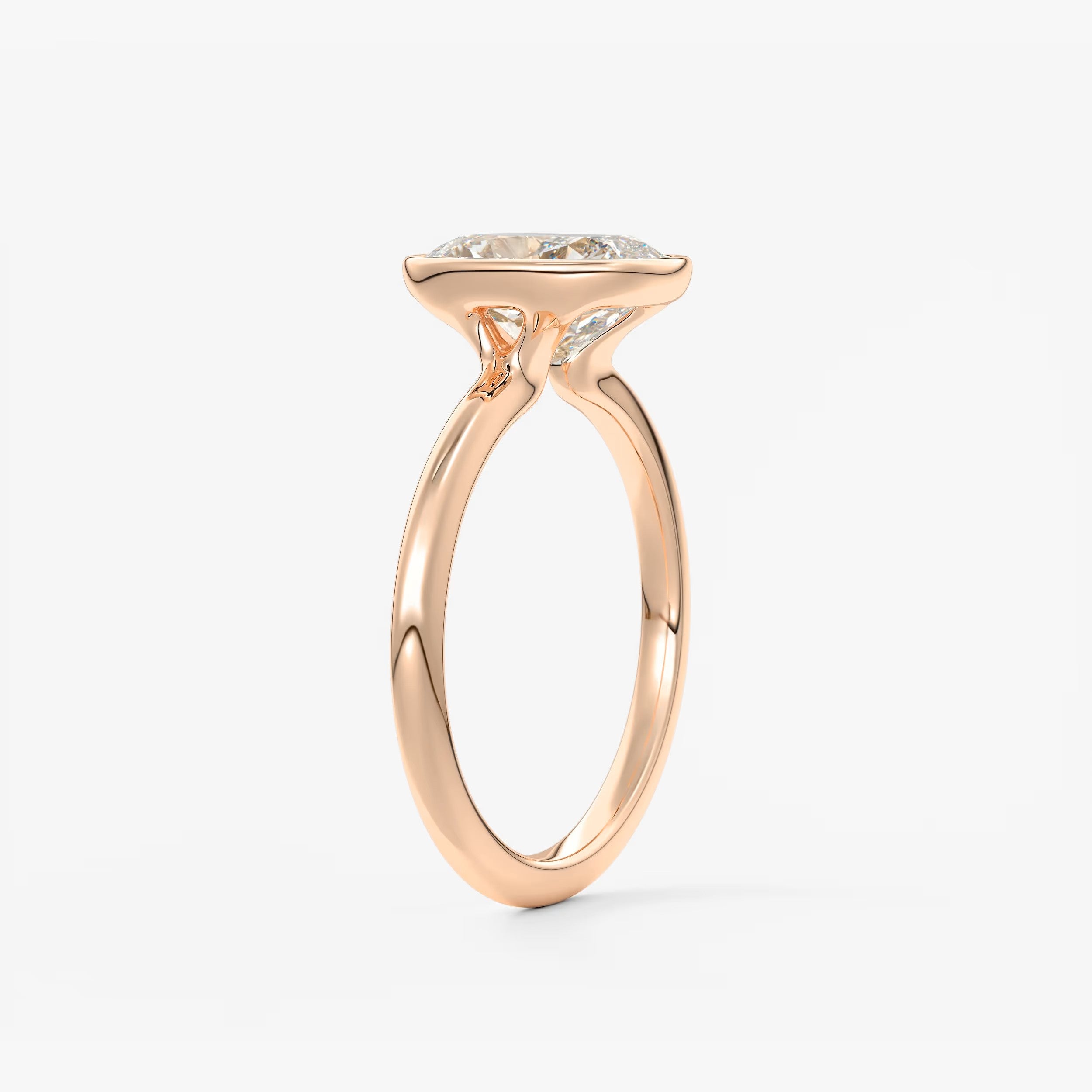Veda Elongated Cushion Engagement Ring - Lab Diamond or Moissanite