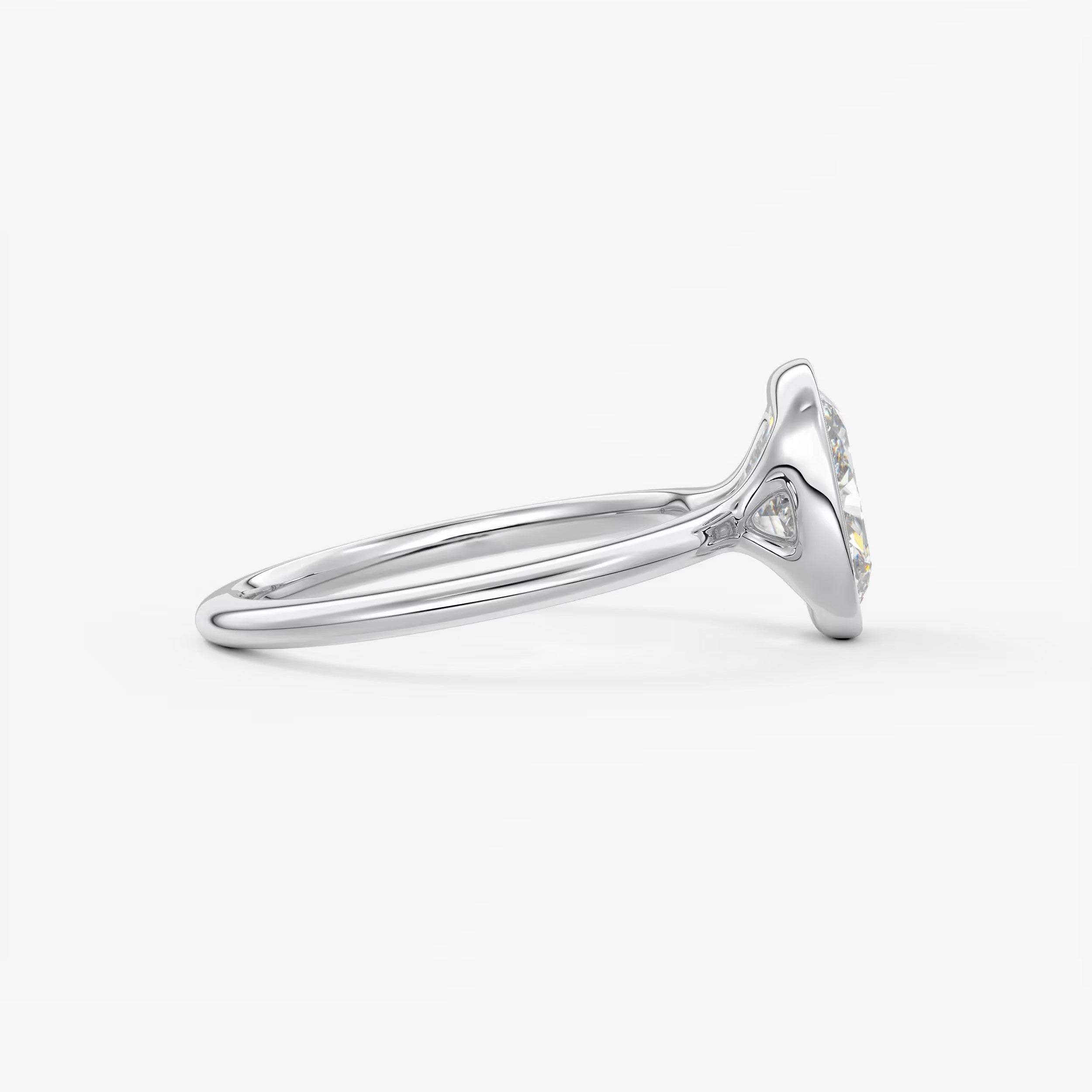 Veda Elongated Cushion Engagement Ring - Lab Diamond or Moissanite