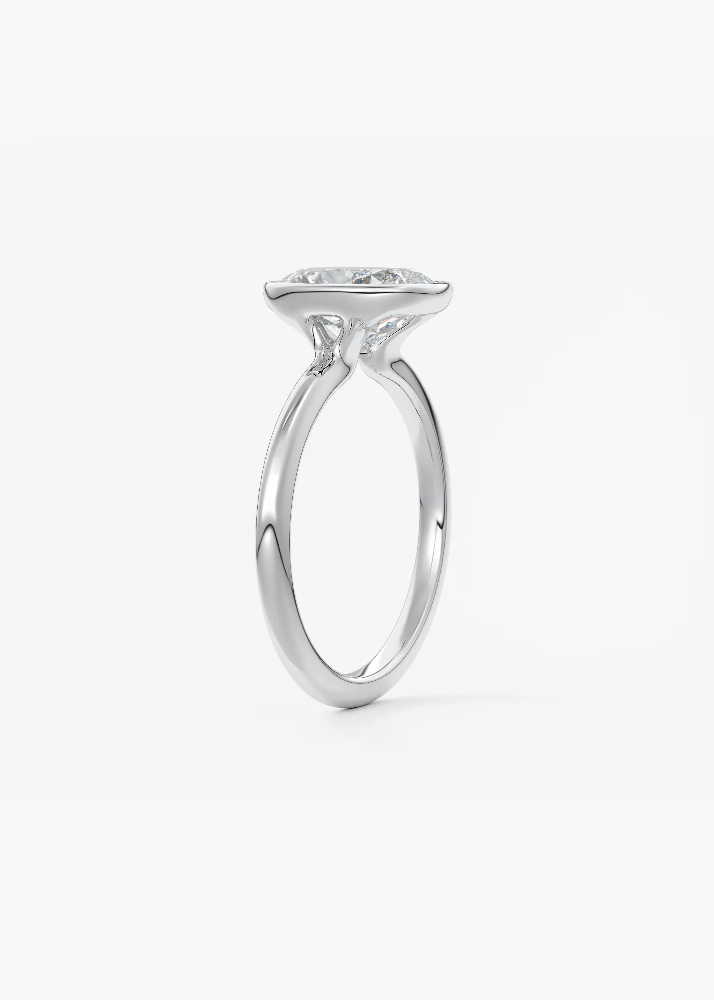 Veda Elongated Cushion Engagement Ring - Lab Diamond or Moissanite