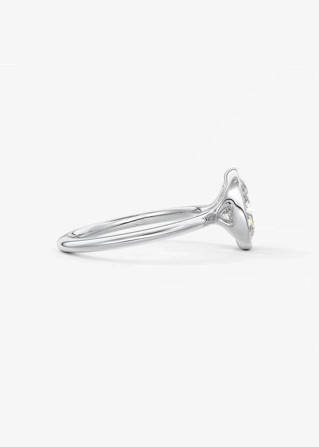 Veda Elongated Cushion Engagement Ring - Lab Diamond or Moissanite
