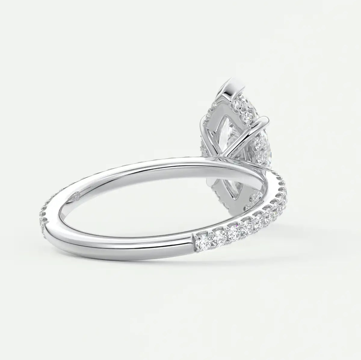 Custom made amelie marquise hidden halo engagement ring | diamond lab