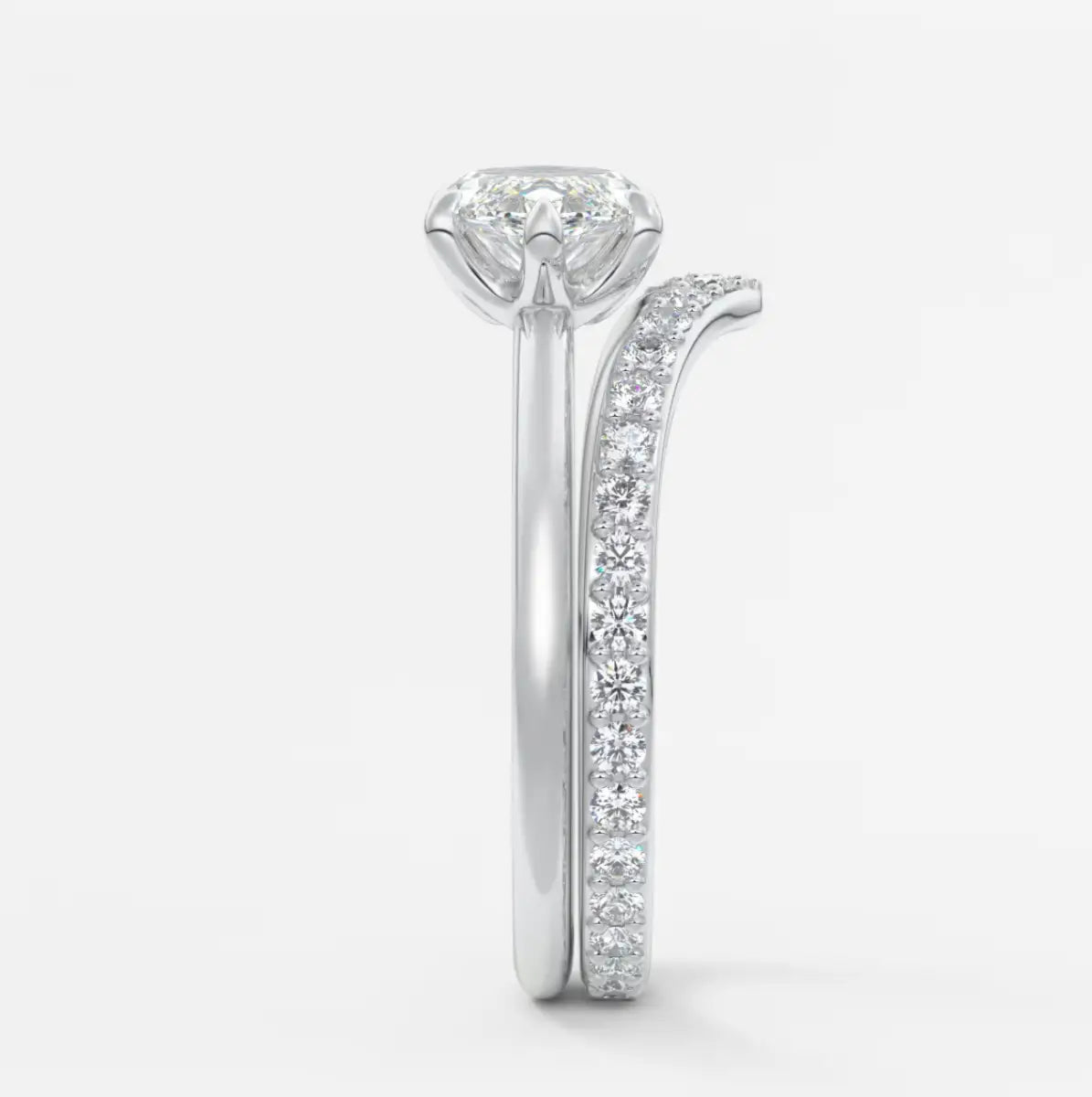 Custom made aura east-west marquise glide solitaire ring | lab diamond or moissanite –