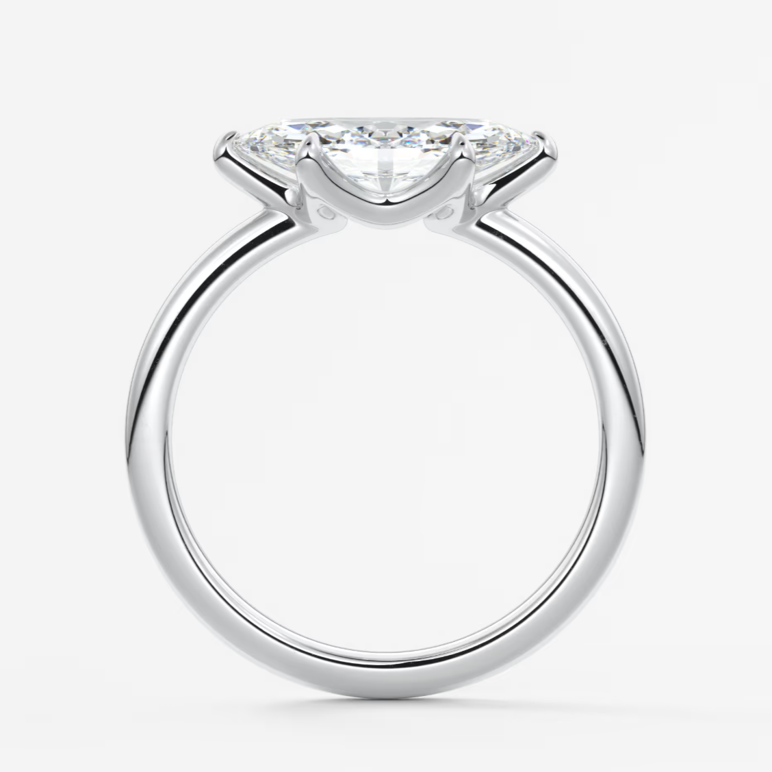 Custom made aura east-west marquise glide solitaire ring | lab diamond or moissanite –