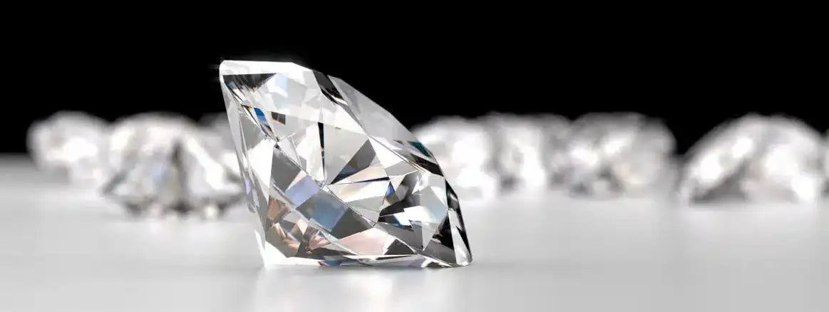 Diamond with a blurred background