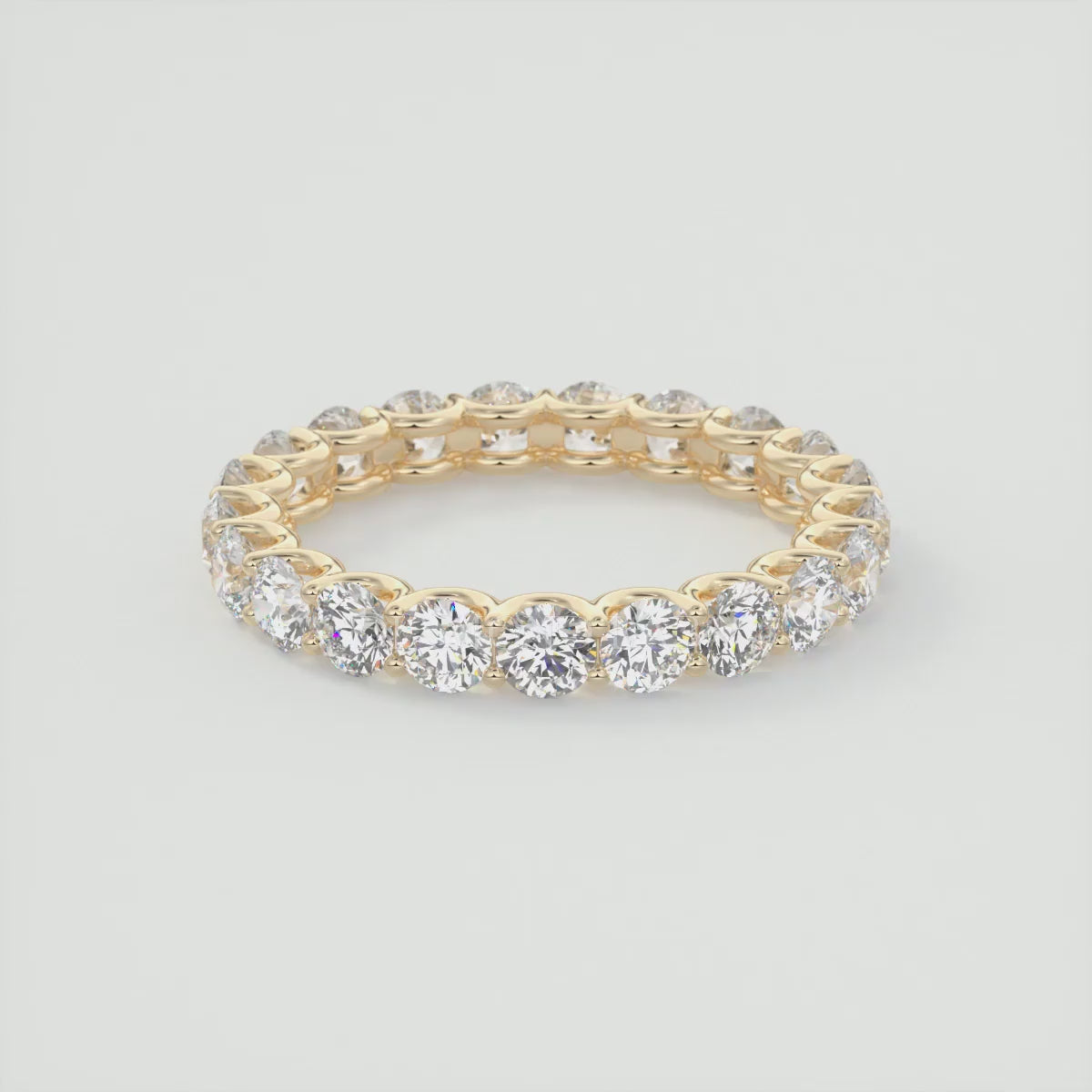 Celestia Round Eternity Band 3mm – Lab-Grown or Natural Diamonds