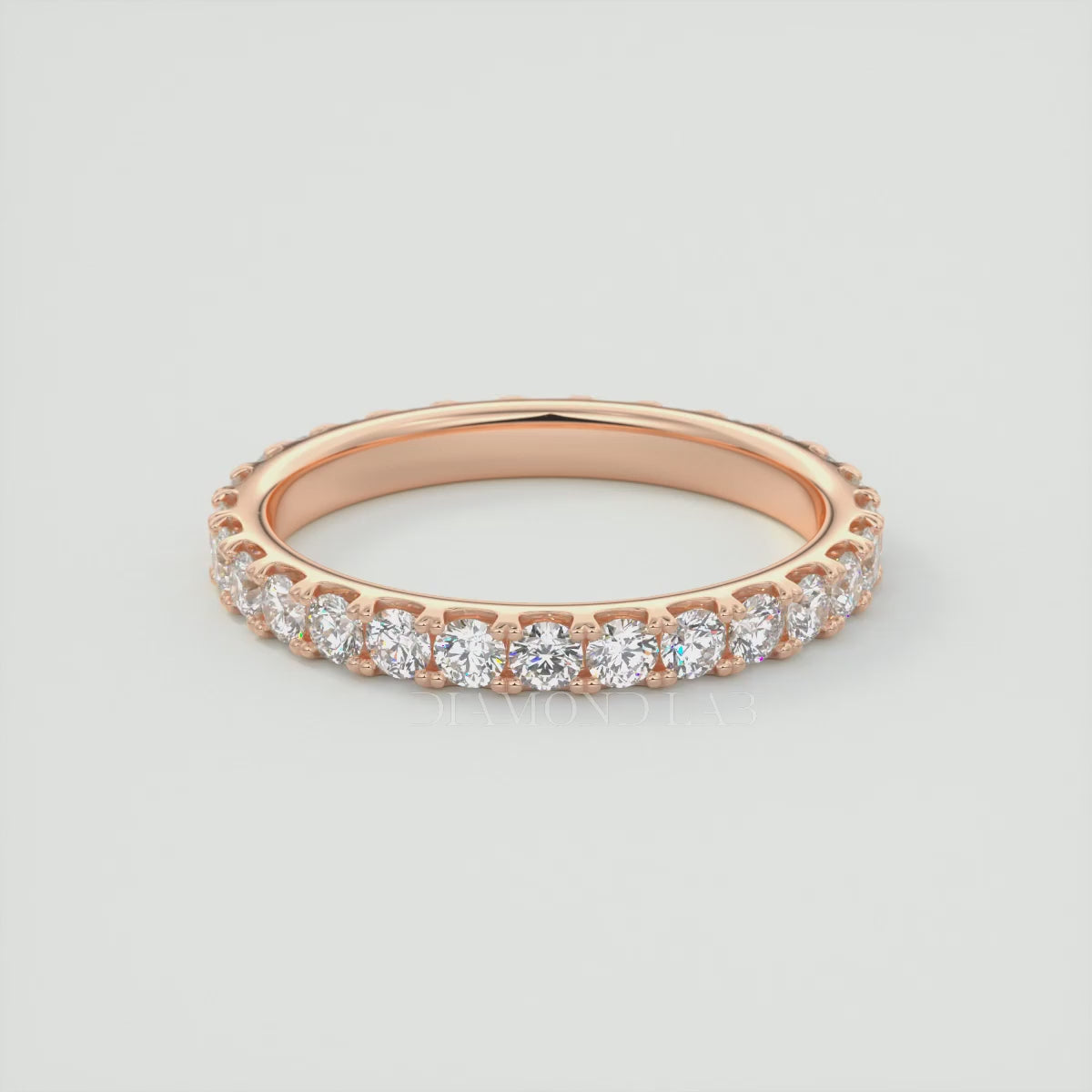 2.3mm French Set Eternity Band – Lab-Grown or Natural Diamonds