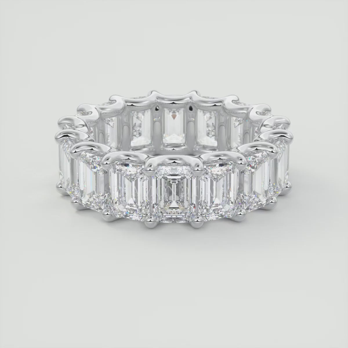 Aurelia Emerald Eternity Band 6mm – Lab-Grown or Natural Diamonds