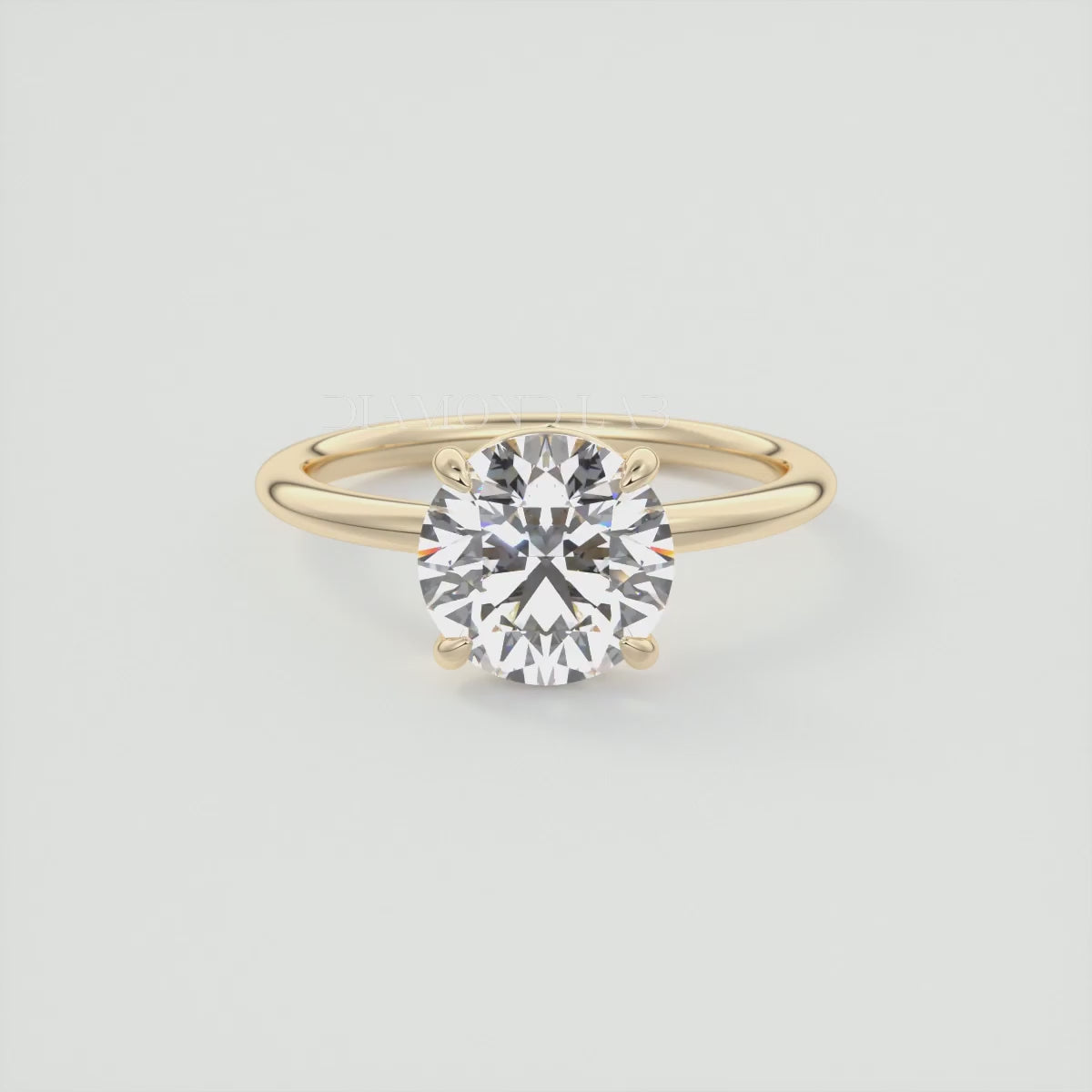 Elysian Round Solitaire Ring – Timeless Elegance with Lab Diamond or Moissanite