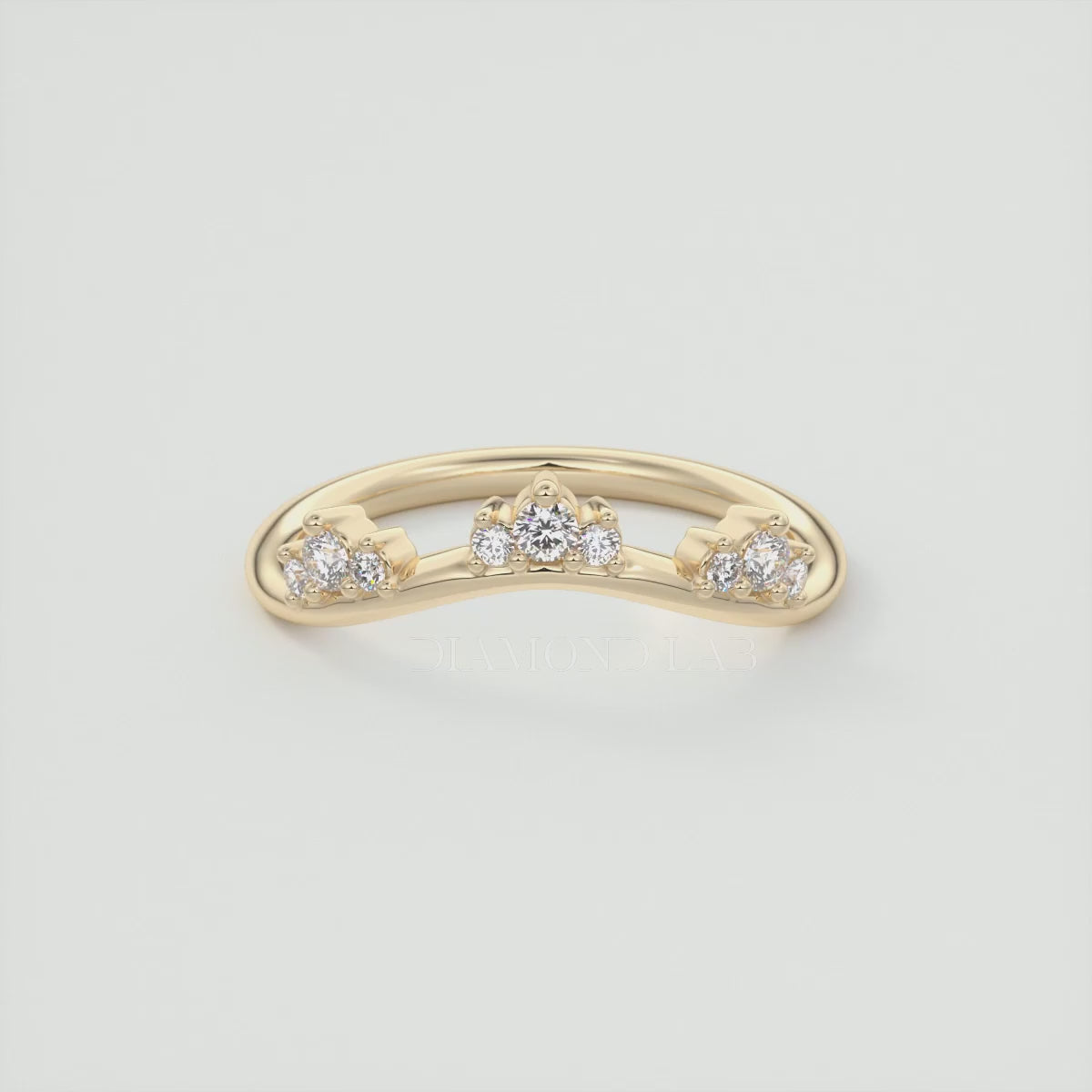 Celina Curved Diamond Wedding Band