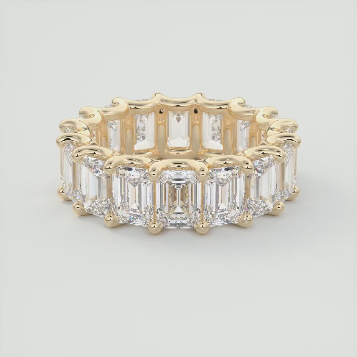Aurelia Emerald Eternity Band 6mm – Lab-Grown or Natural Diamonds