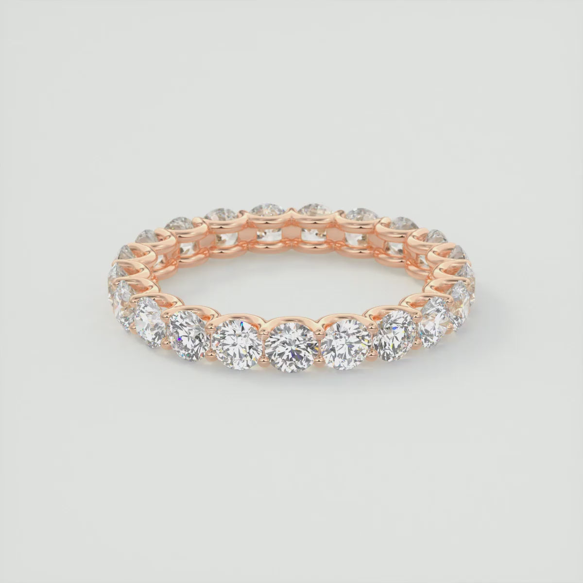 Celestia Round Eternity Band 3mm – Lab-Grown or Natural Diamonds