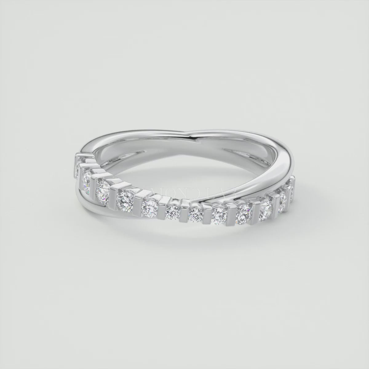 Twist Crossover Diamond Band