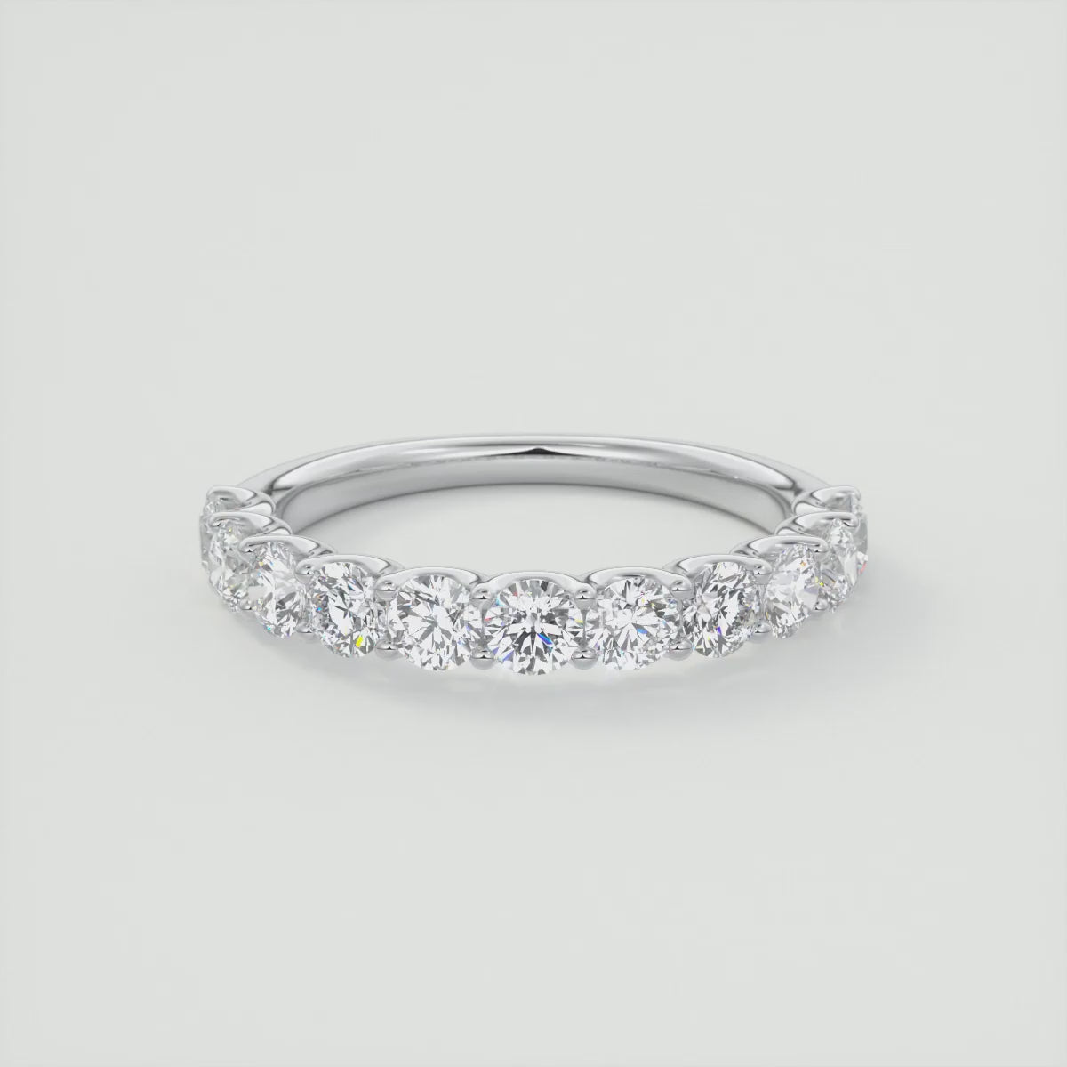 Celestia Half Round Eternity Band 3mm – Lab-Grown or Natural Diamonds