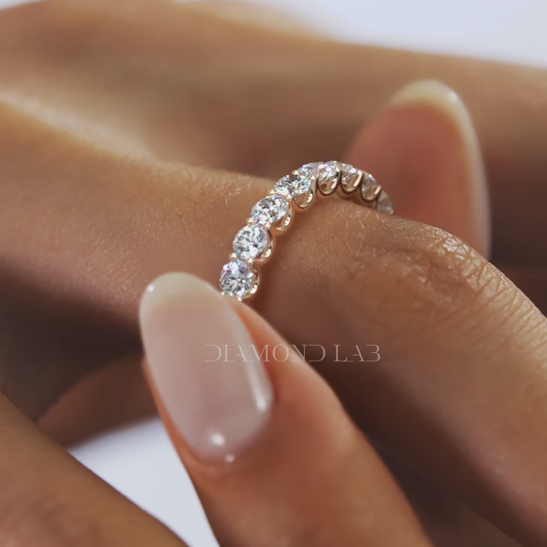 Celestia Round Eternity Band 3mm – Lab-Grown or Natural Diamonds
