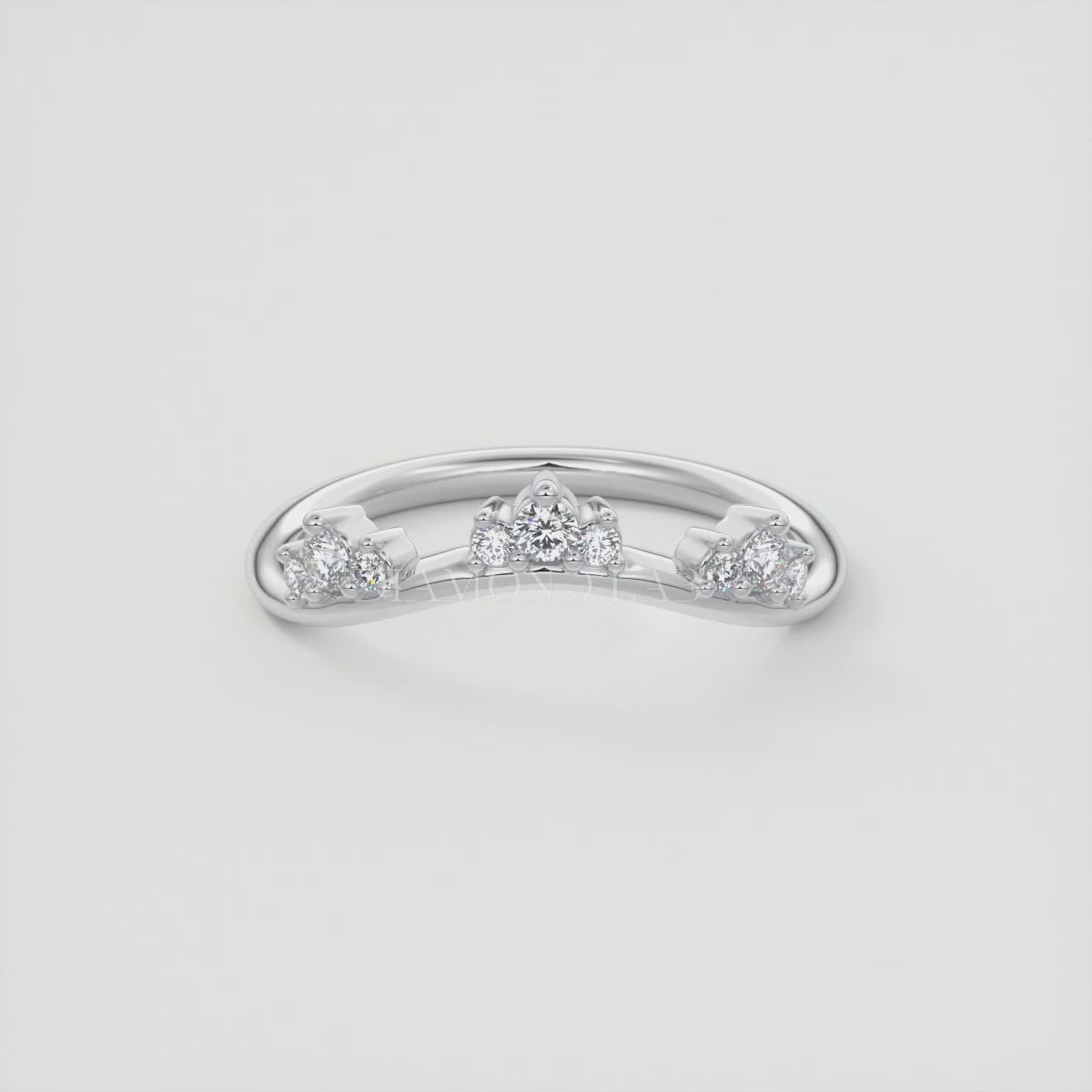 Celina Curved Diamond Wedding Band