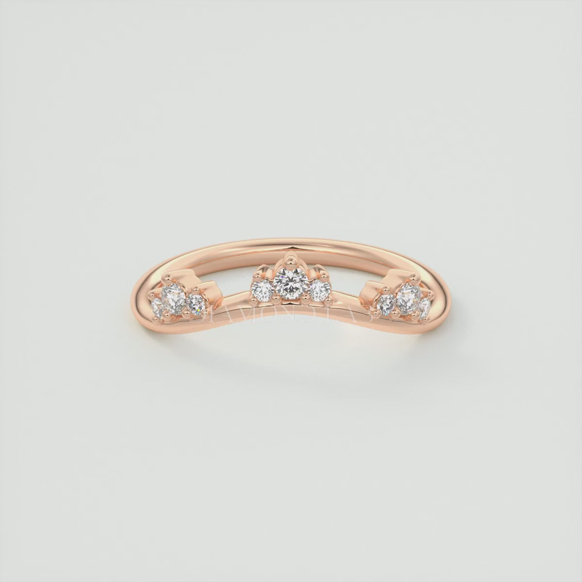 Celina Curved Diamond Wedding Band
