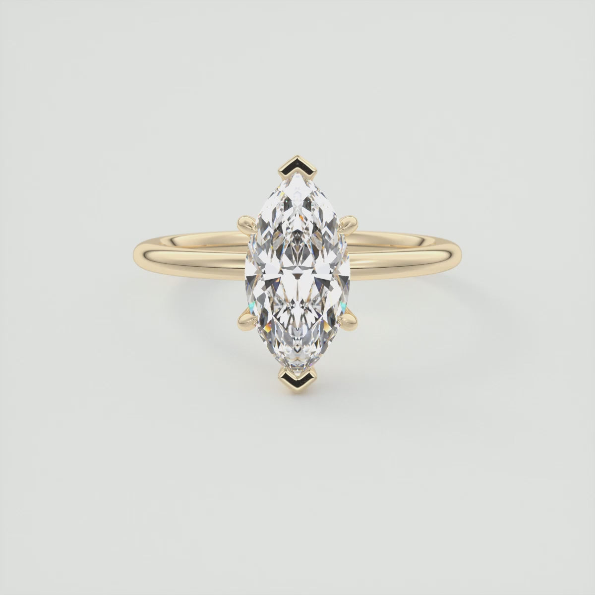 Celestia Marquise Hidden Halo Ring – Lab Diamond or Moissanite