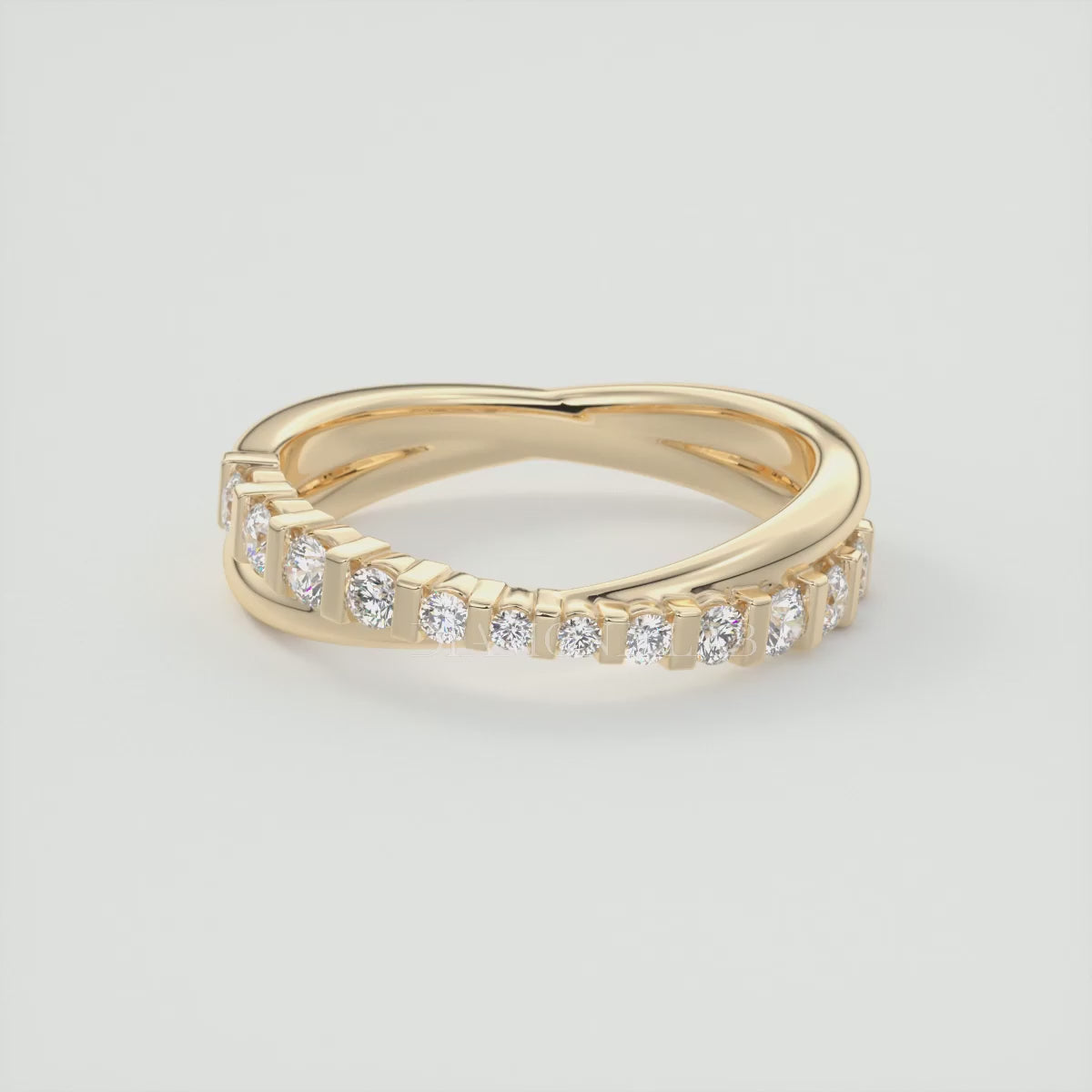 Twist Crossover Diamond Band
