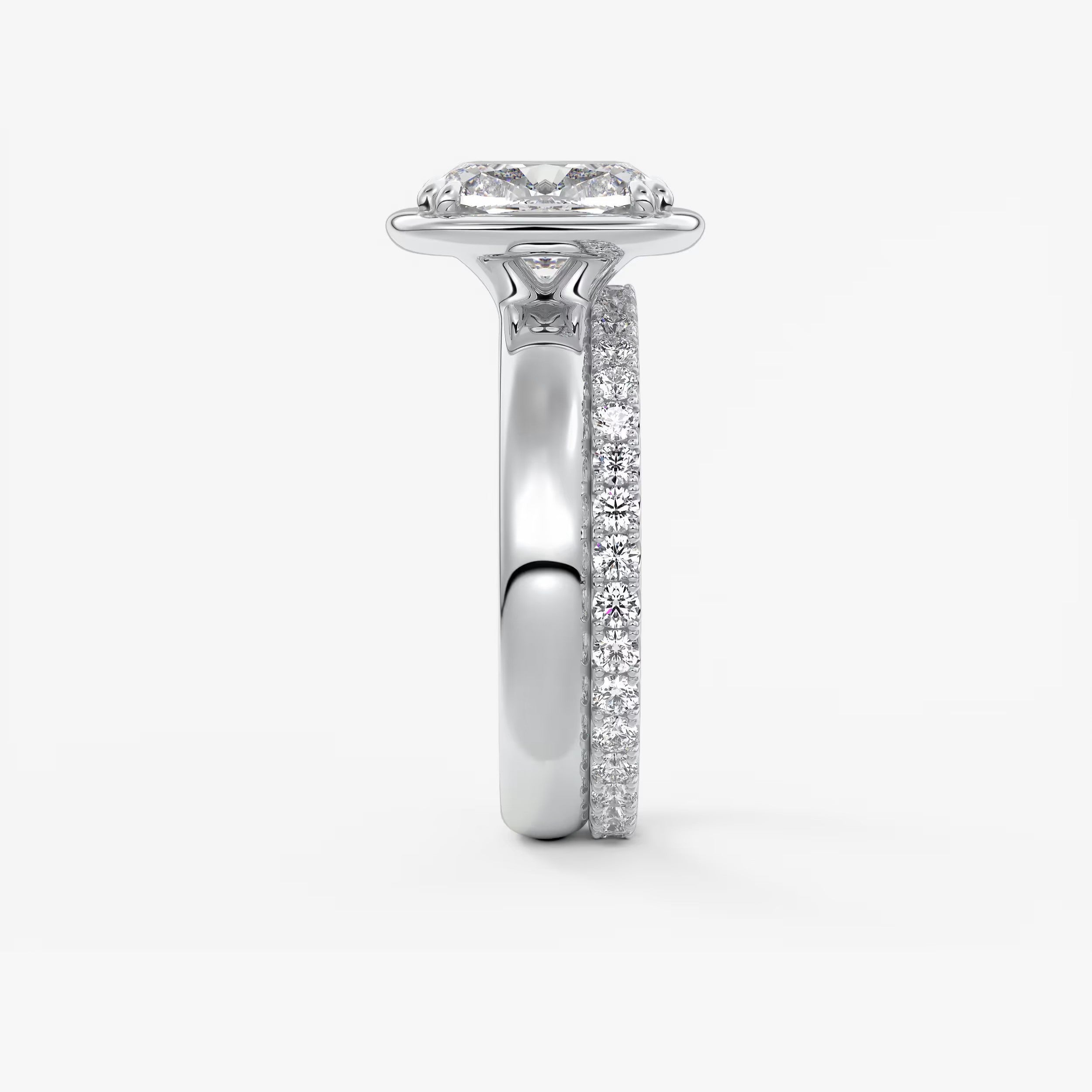 Custom made taylor grande cushion lab diamond bezel engagement ring | australia