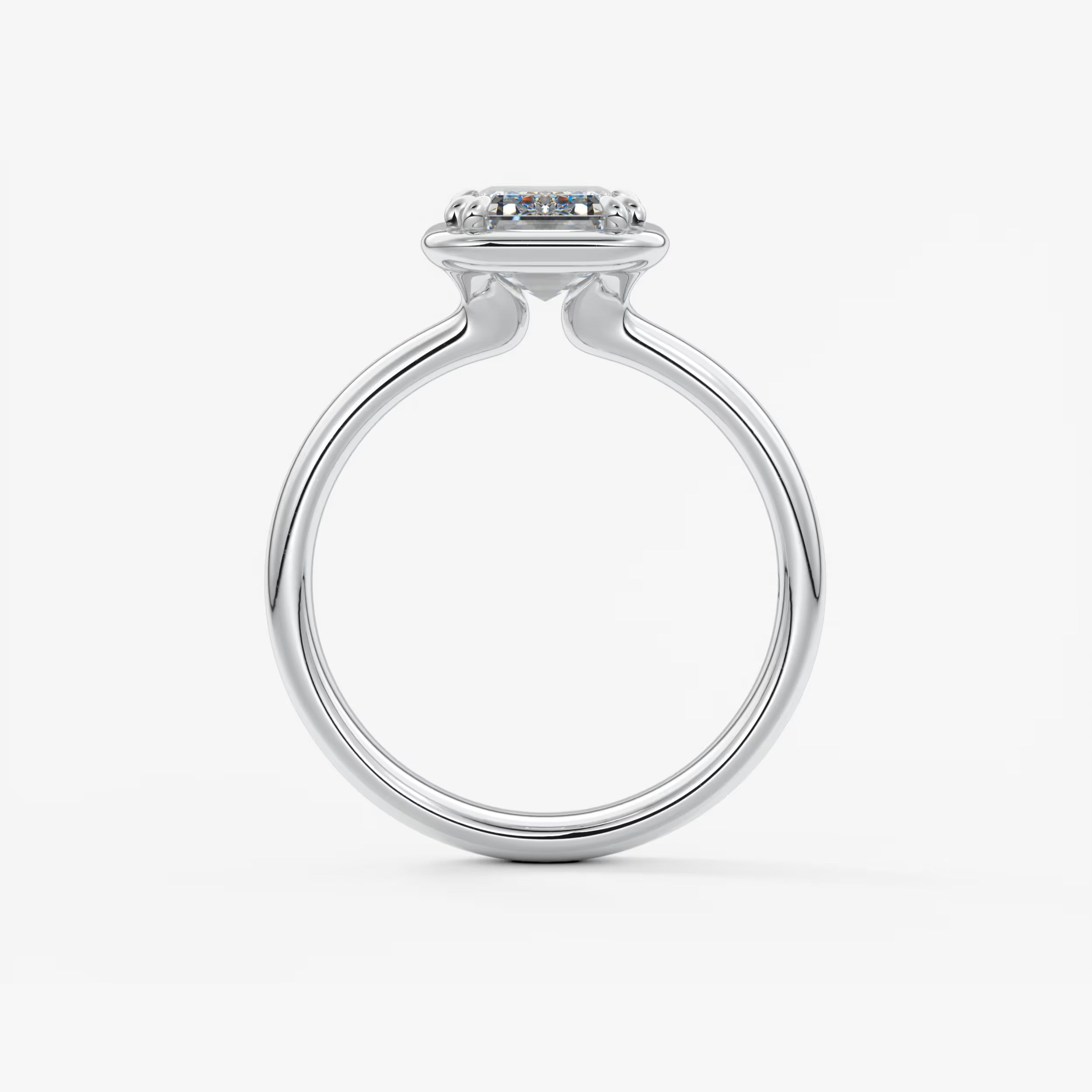 Custom made taylor grande emerald lab diamond bezel engagement ring | australia