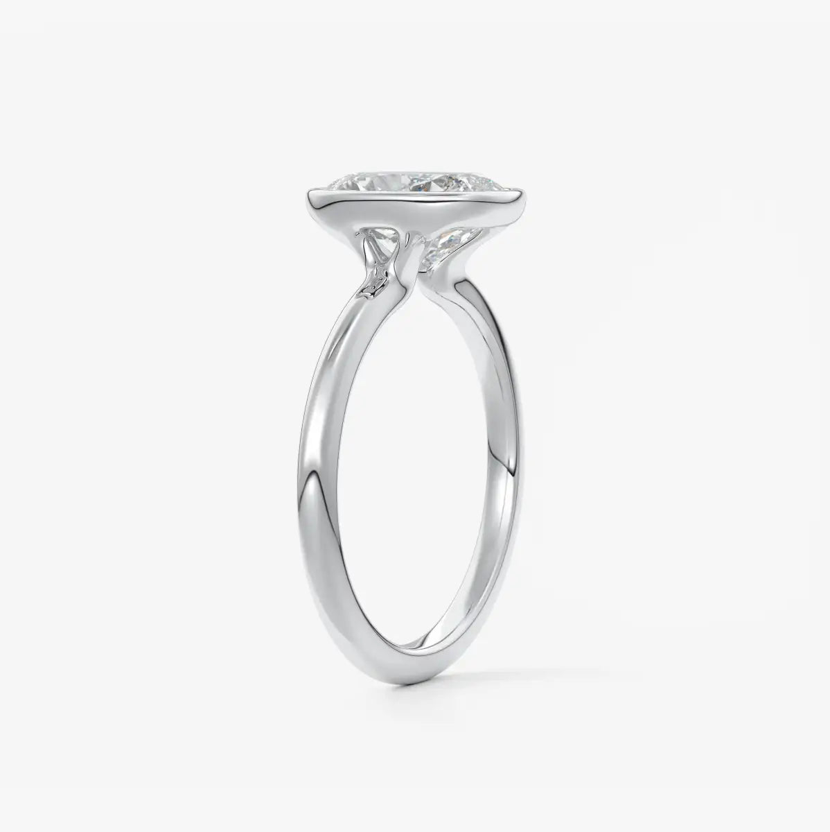 Custom made veda elongated cushion engagement ring lab diamond or moissanite|