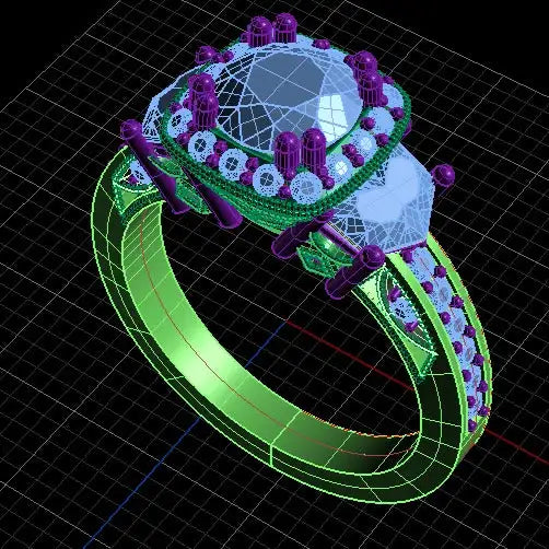3d CAD design of an engagement ring by Diamond lab