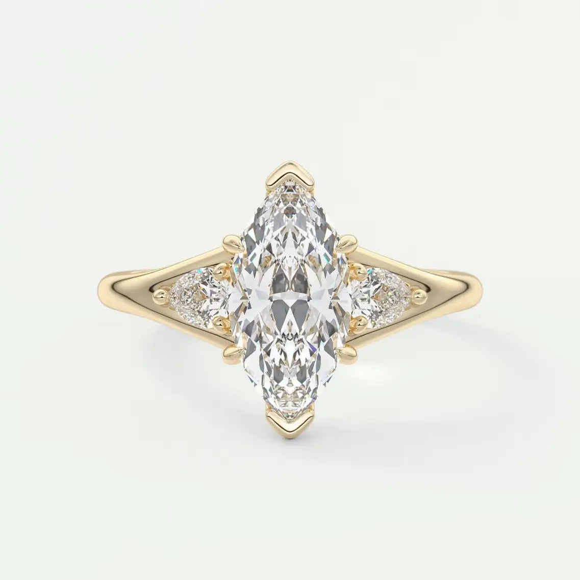 Marquise Three Stone Engagement Ring